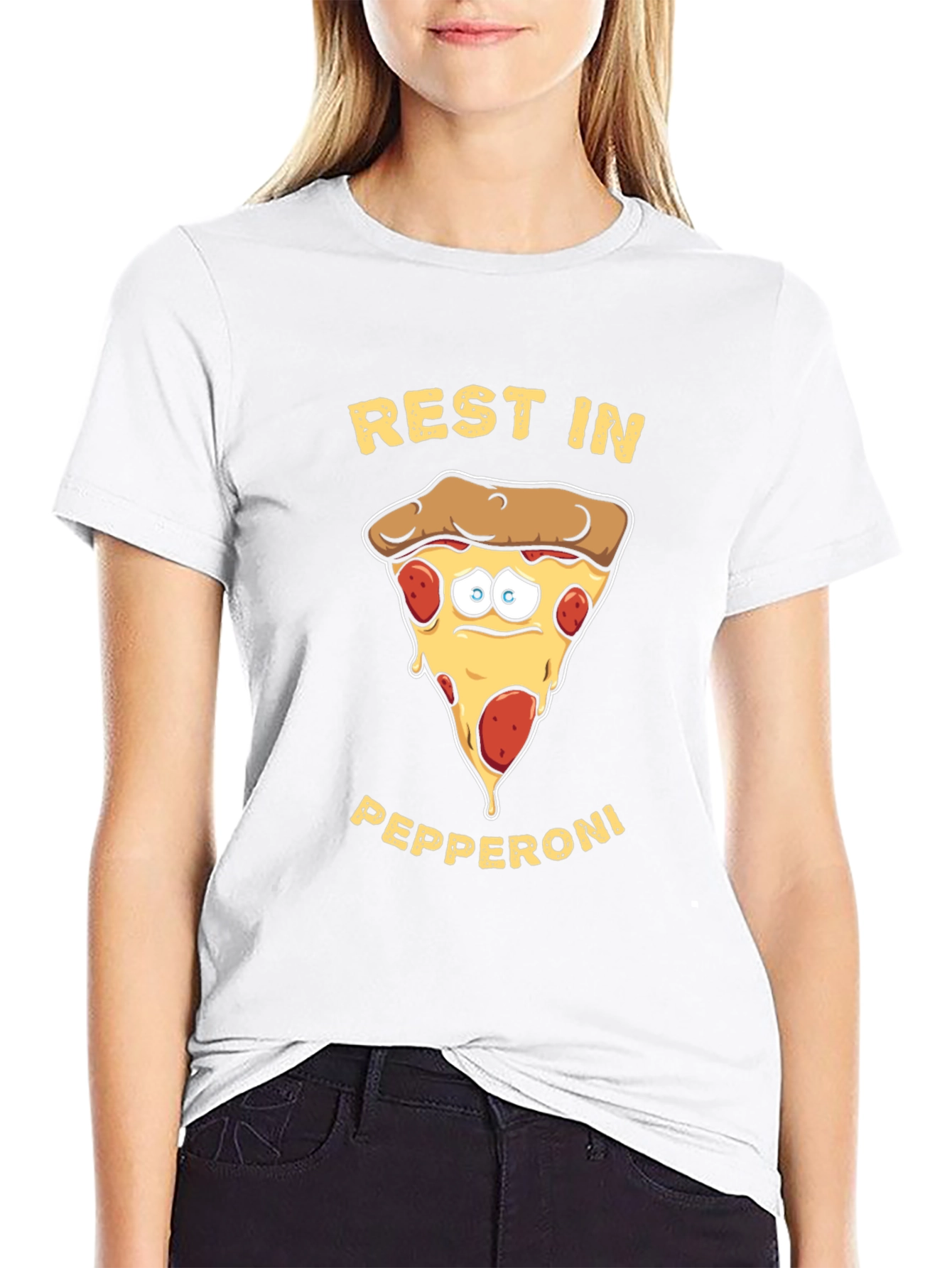 Rest in Pepperoni Funny Graphic T-Shirt
