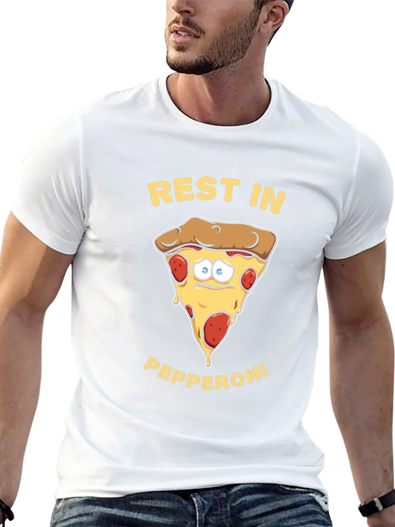 Rest in Pepperoni Funny Graphic T-Shirt