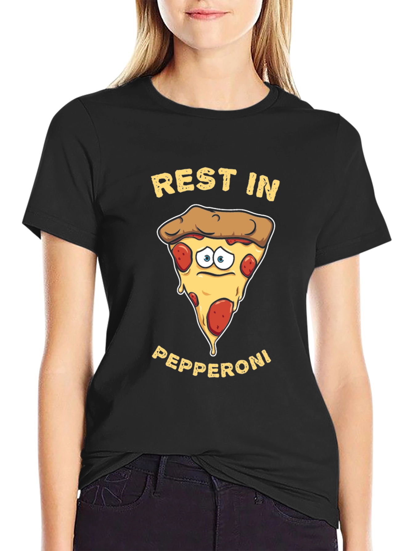 Rest in Pepperoni Funny Graphic T-Shirt