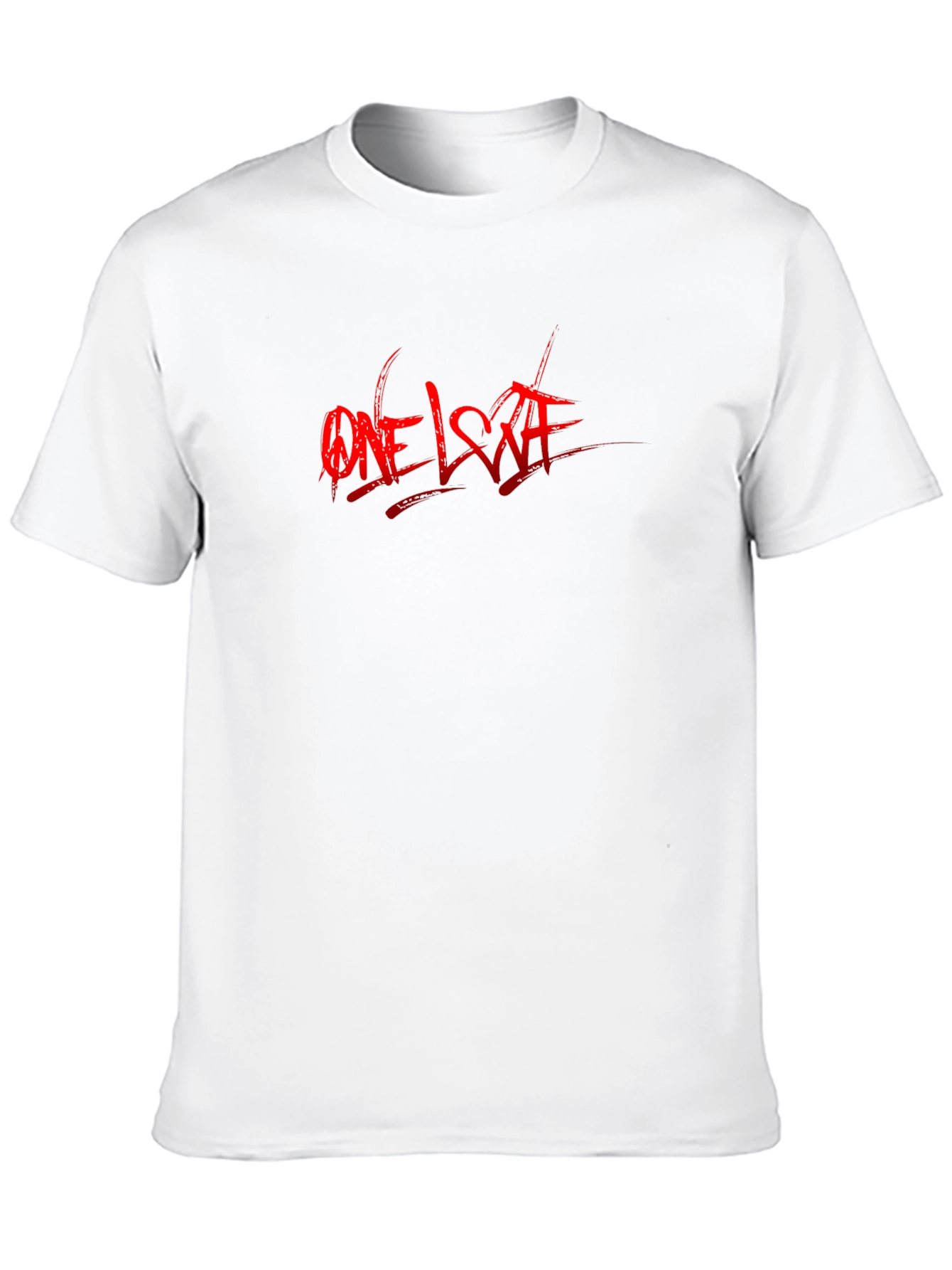 One Love Graphic Print Black T-Shirt