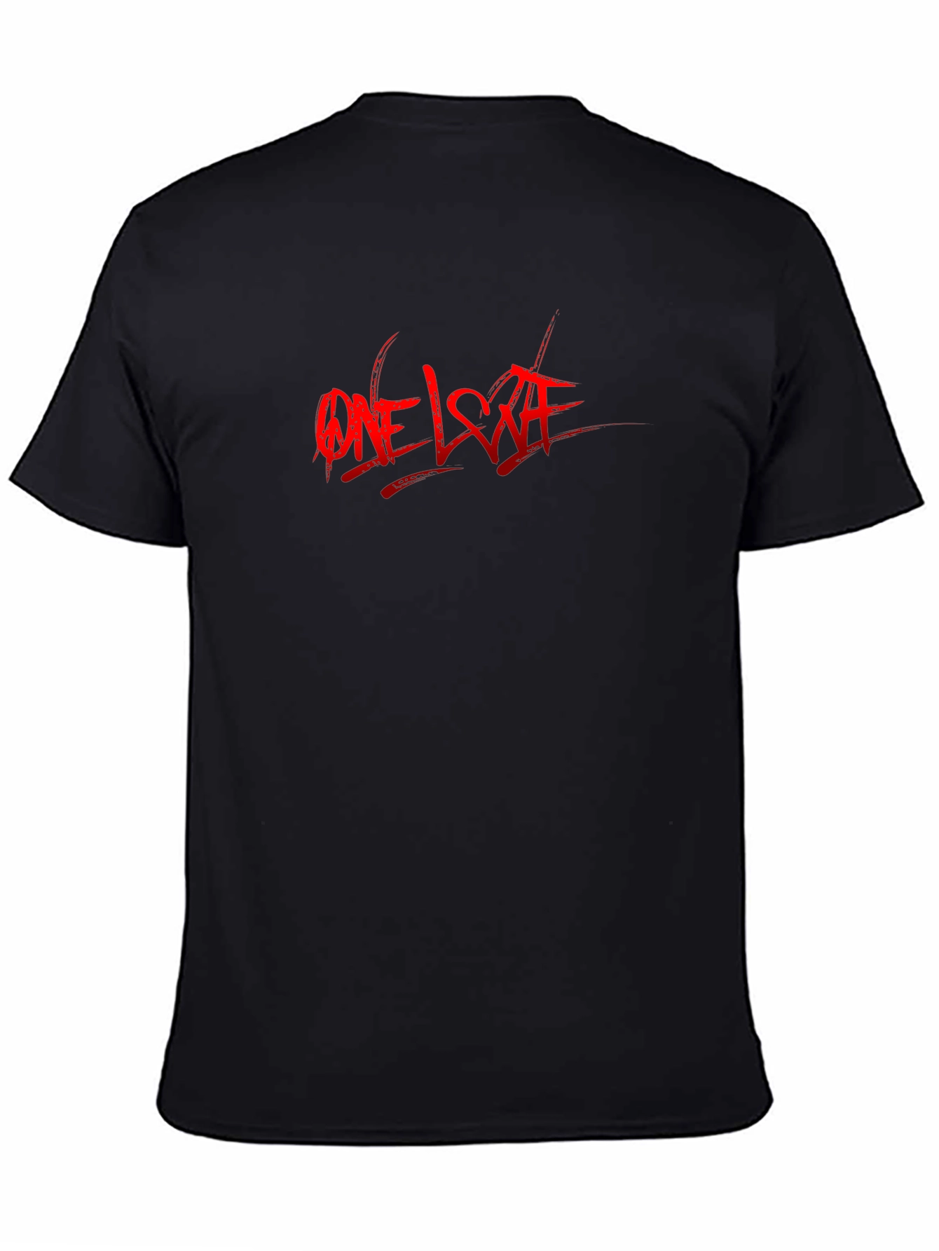 One Love Graphic Print Black T-Shirt