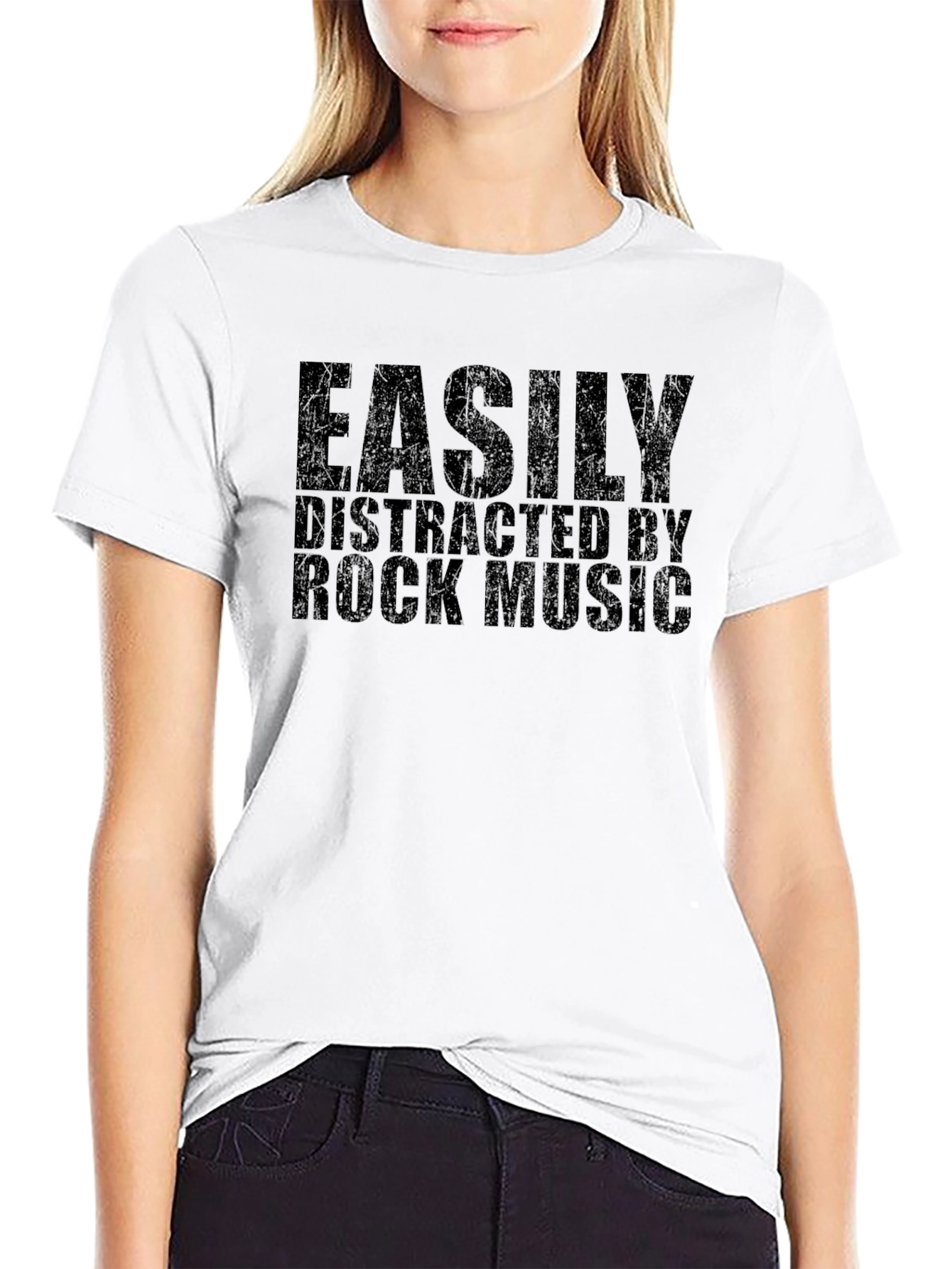 Easily Distracted by Rock Music Graphic Tee
