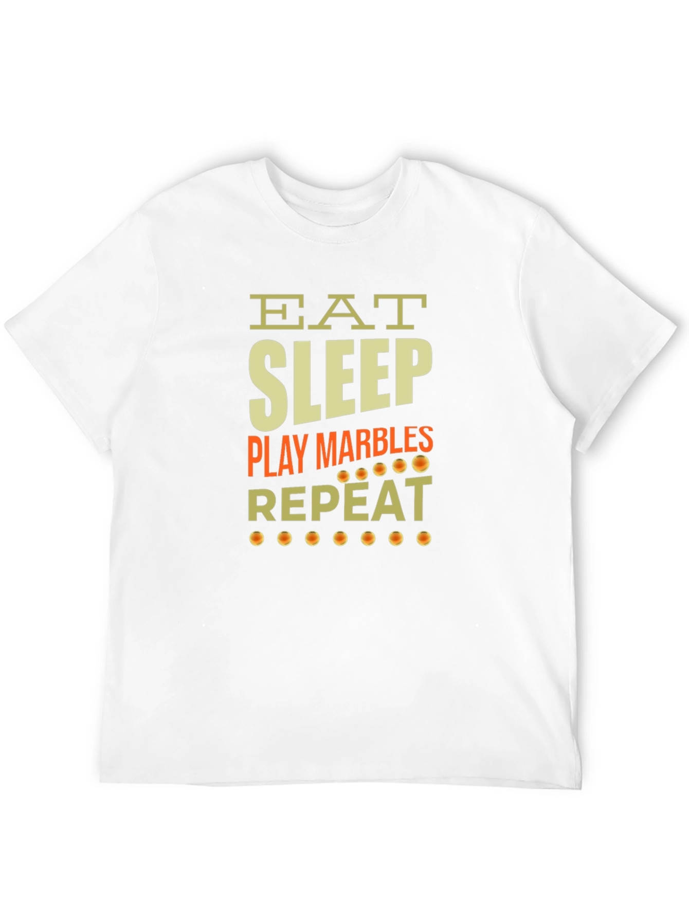 Eat Sleep Play Marbles Repeat Graphic Tee