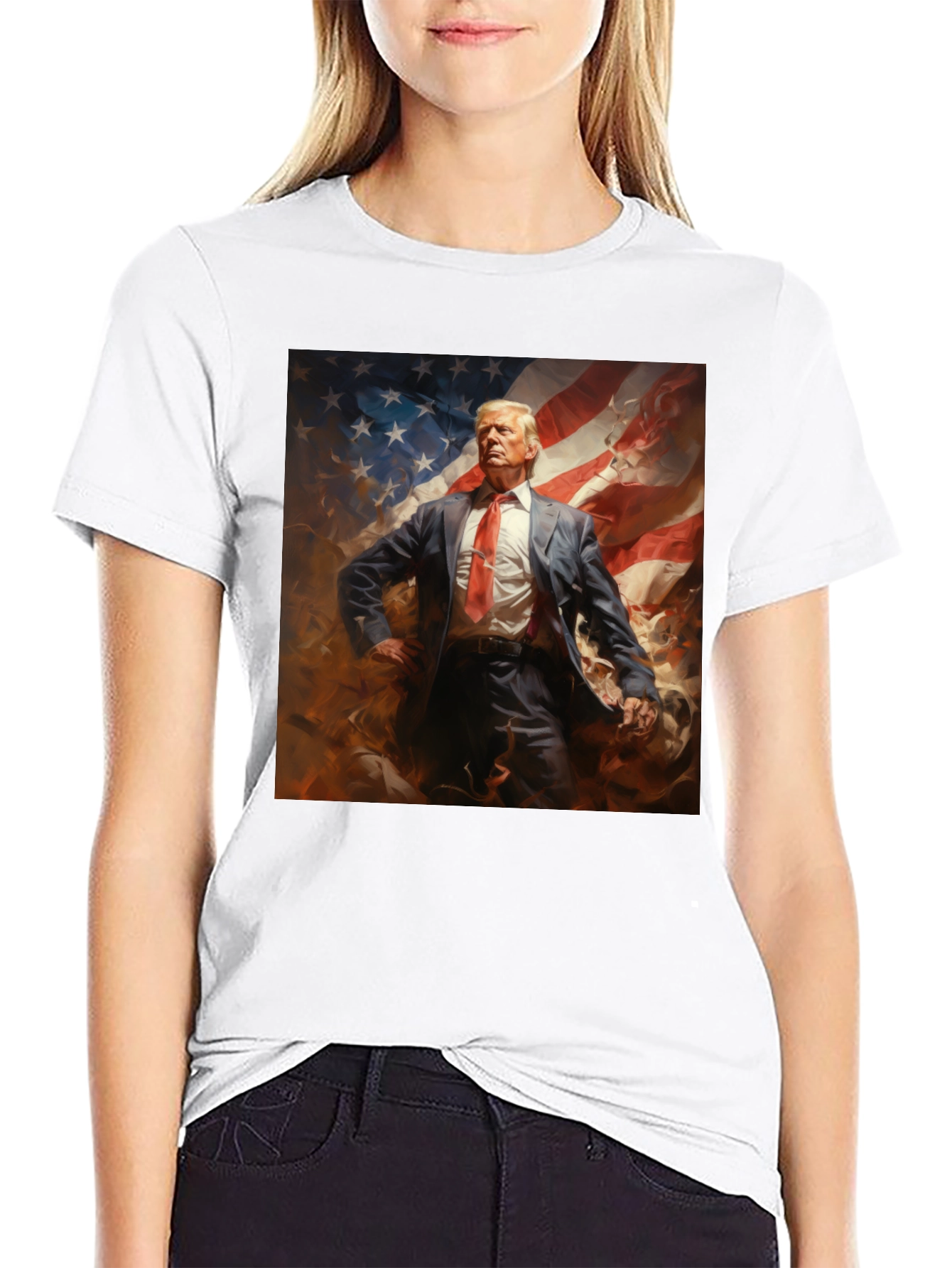 Trump American Flag Graphic Tee
