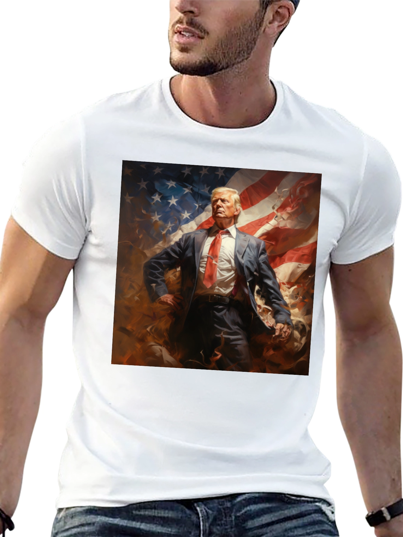 Trump American Flag Graphic Tee