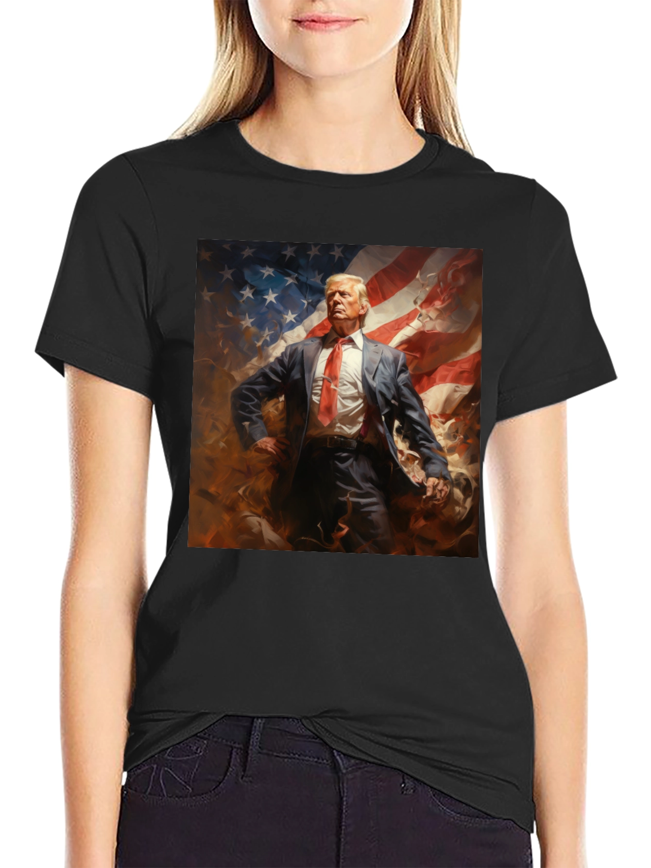 Trump American Flag Graphic Tee