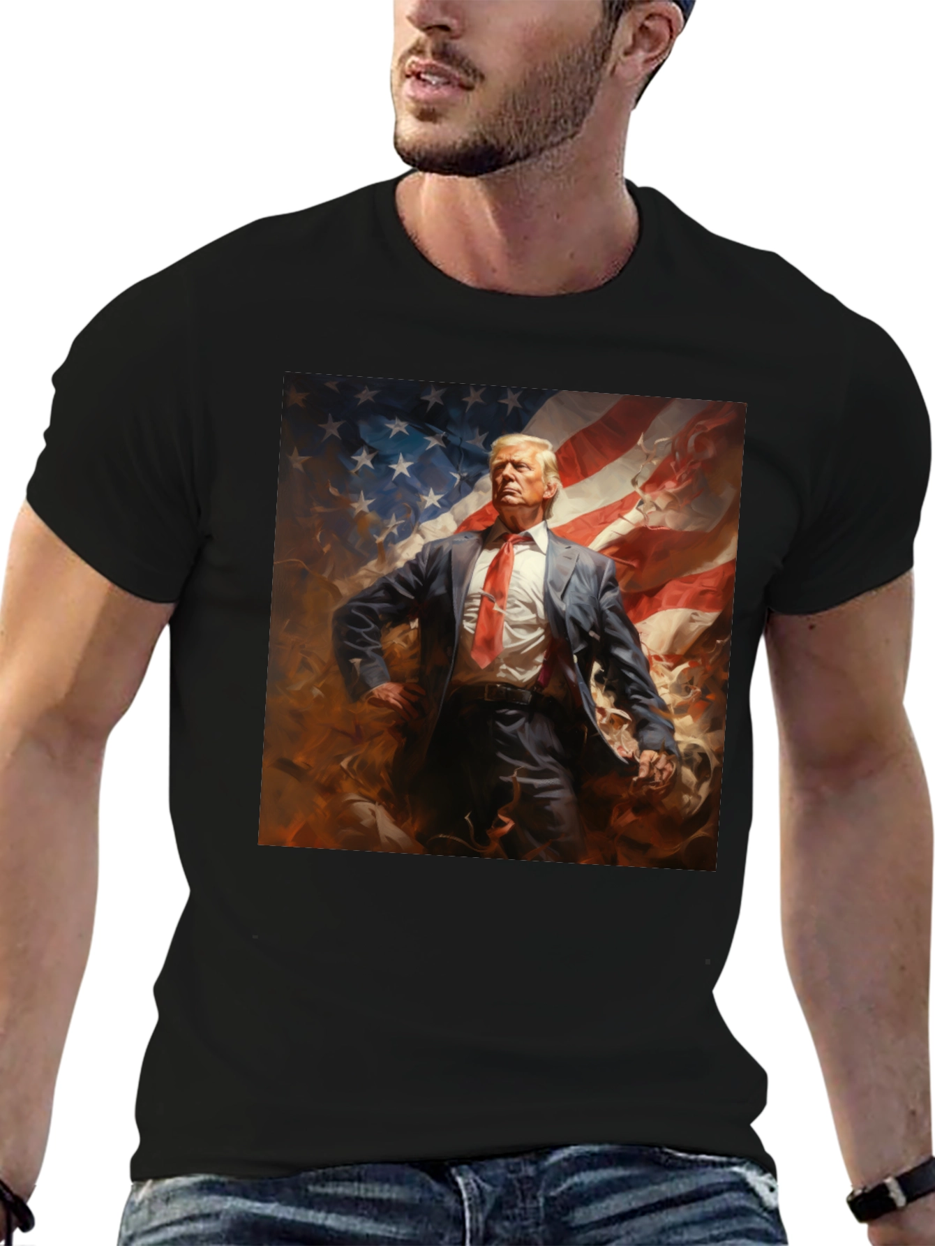 Trump American Flag Graphic Tee