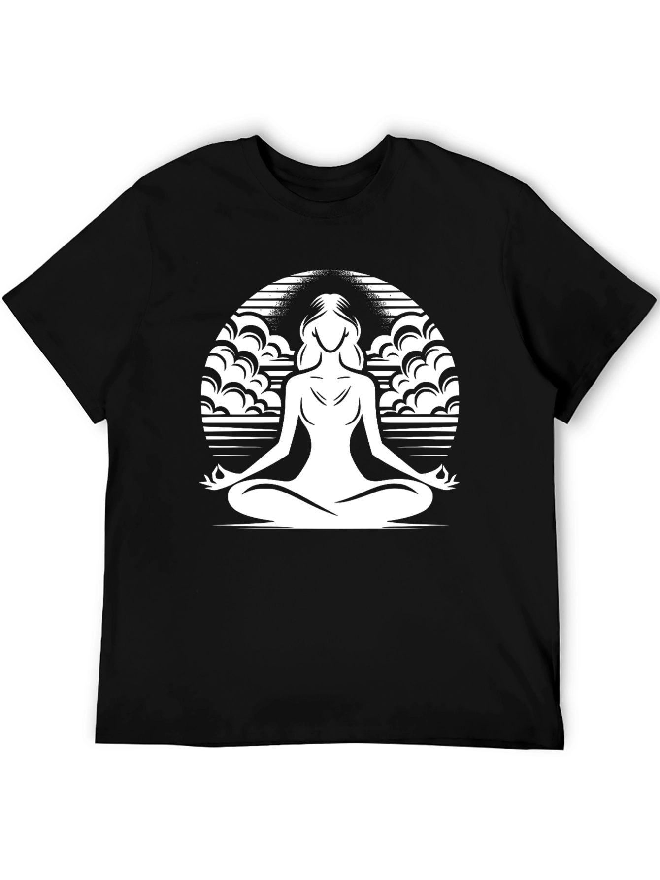 Zen Meditation Graphic T-Shirt - Relaxed Fit