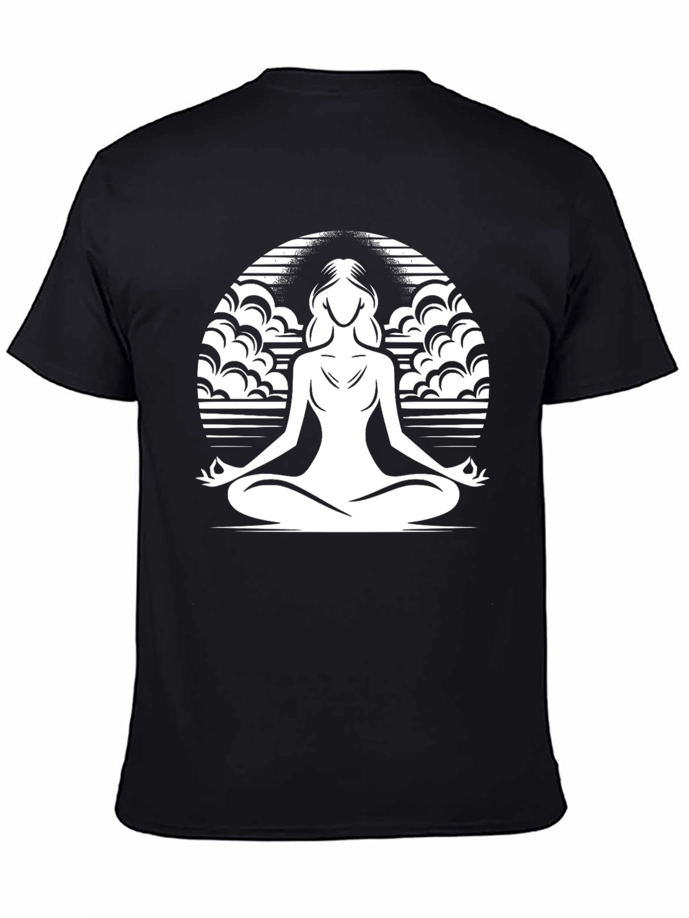 Zen Meditation Graphic T-Shirt - Relaxed Fit