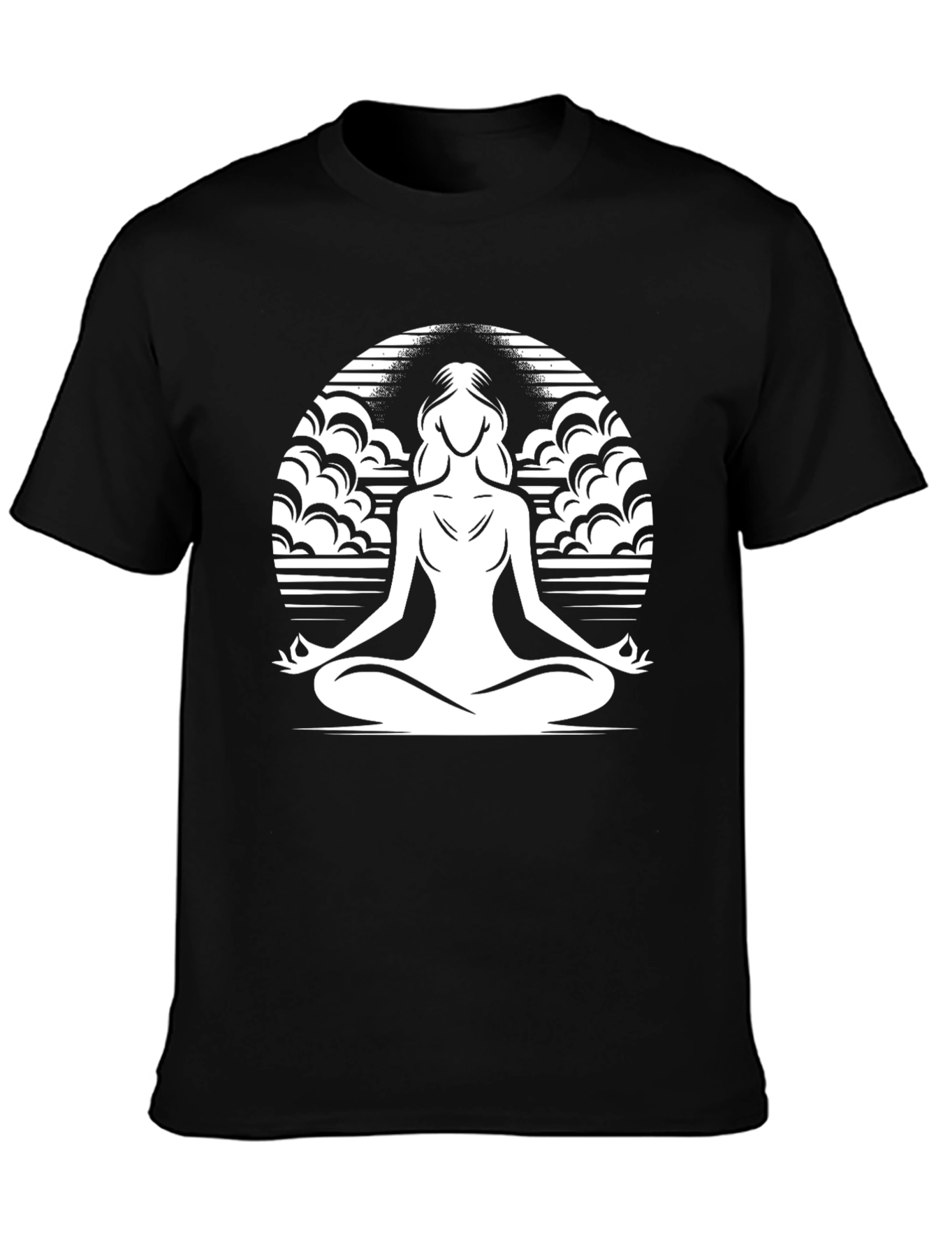 Zen Meditation Graphic T-Shirt - Relaxed Fit