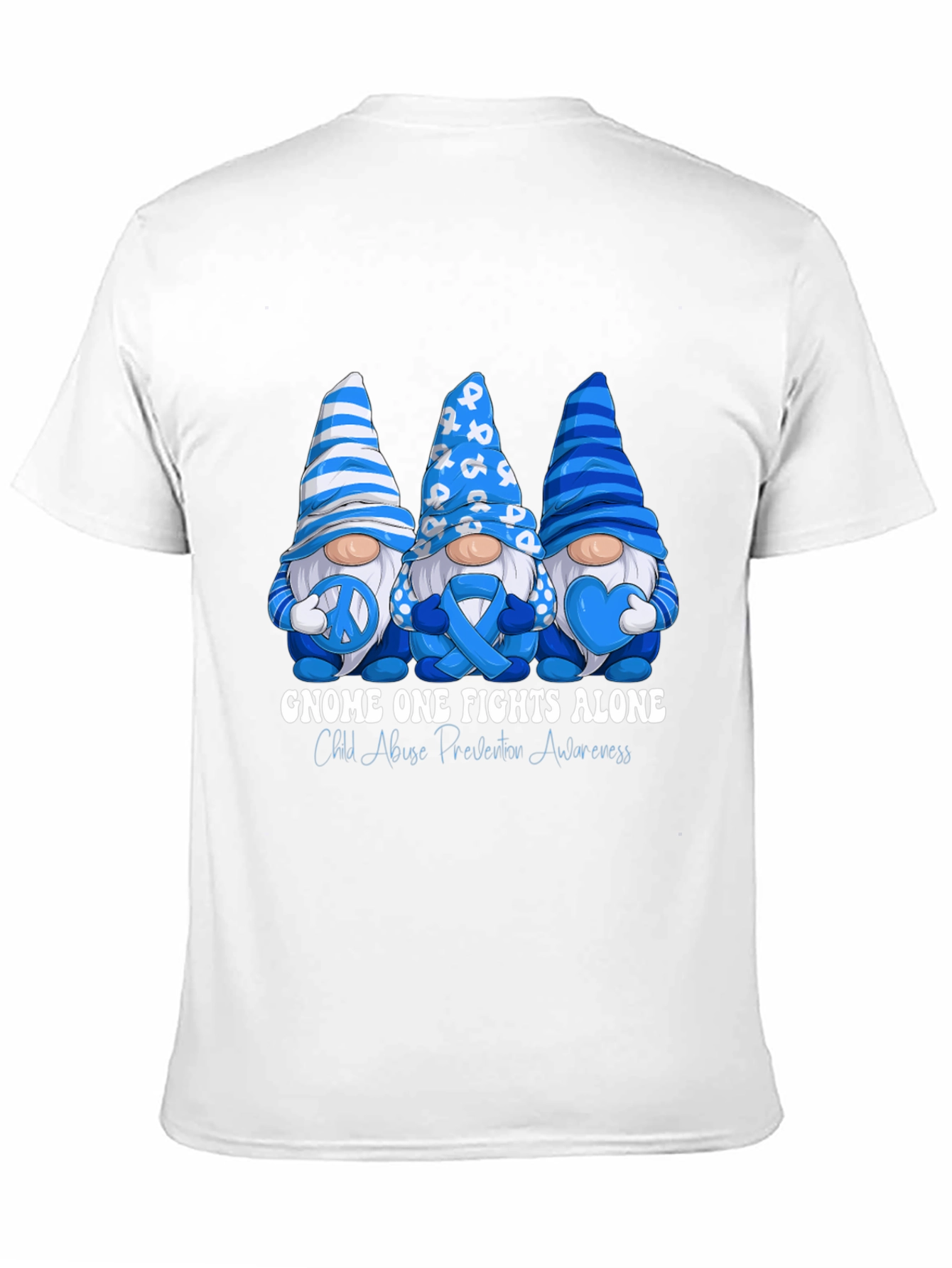 Gnome One Fights Alone Child Abuse Awareness T-Shirt