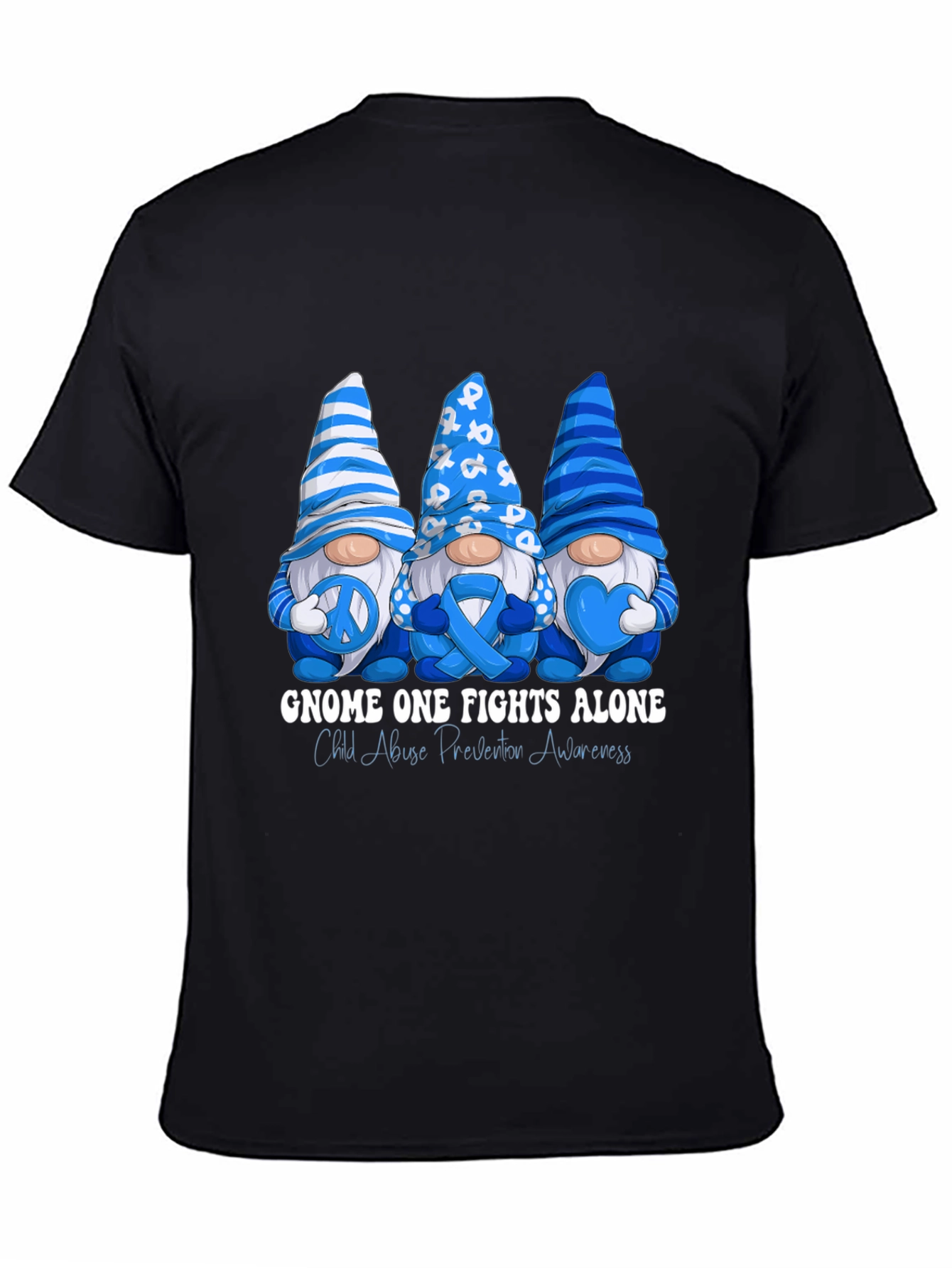 Gnome One Fights Alone Child Abuse Awareness T-Shirt
