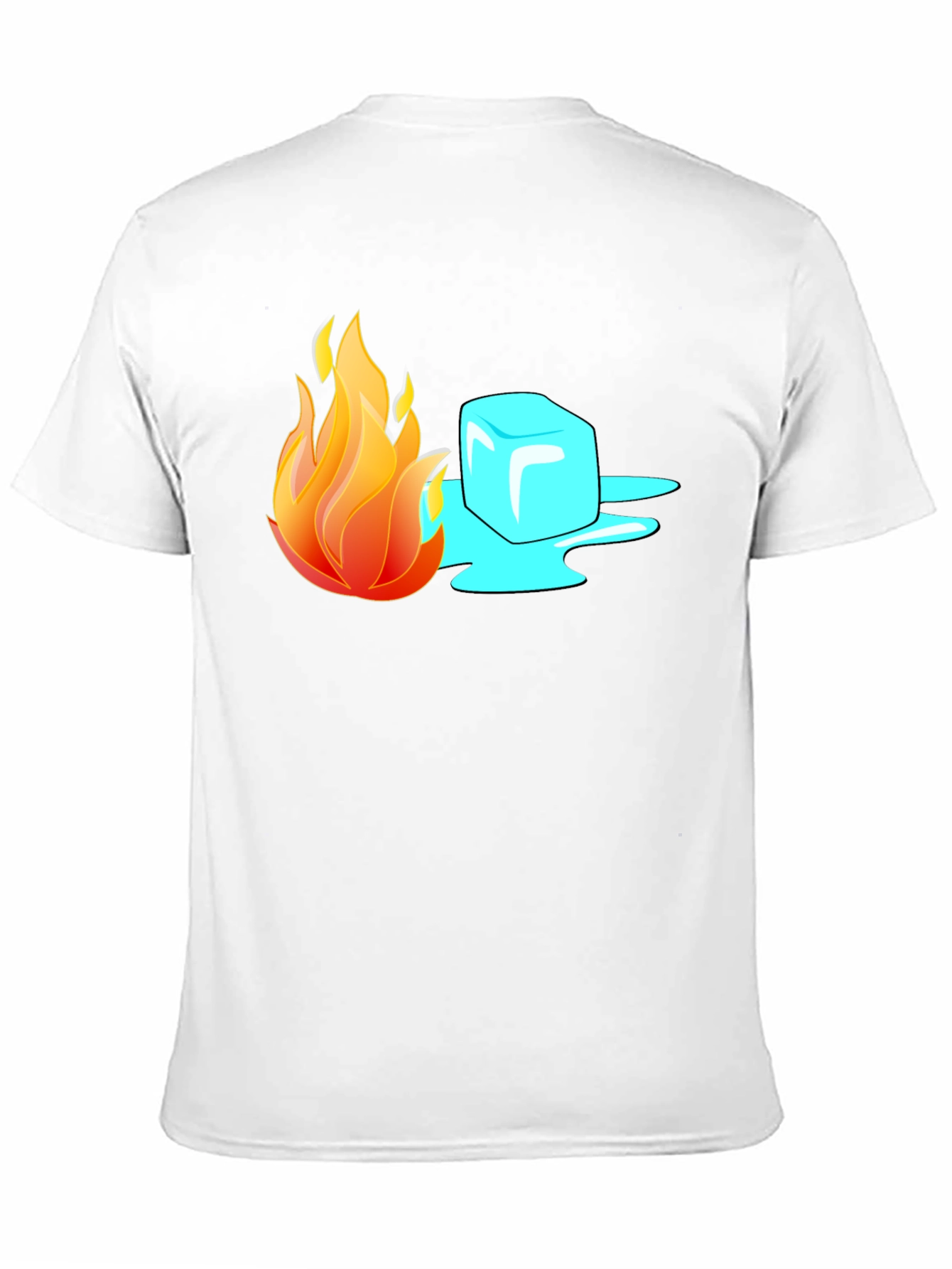 Fire and Ice Graphic T-Shirt - Cool Contrast Tee