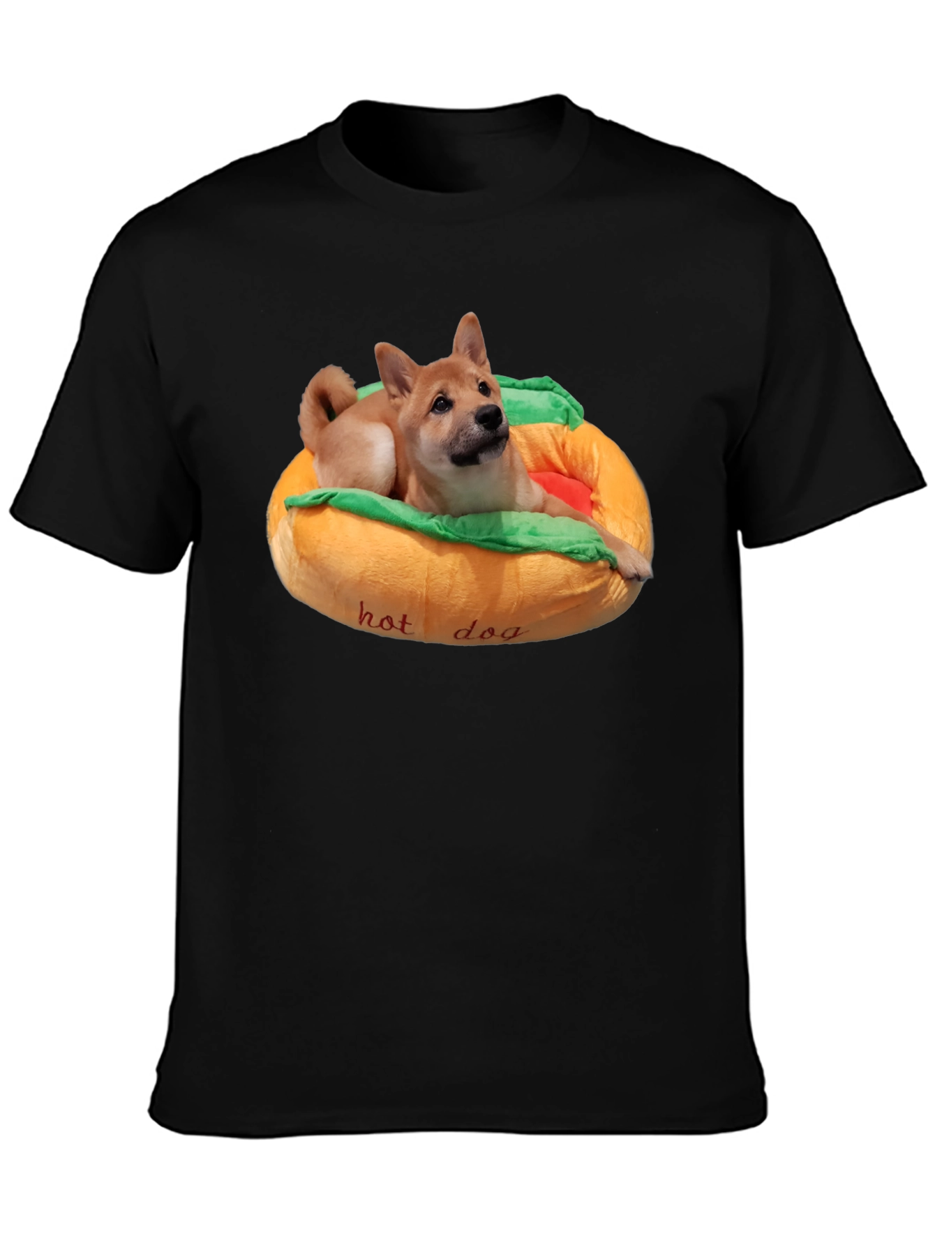 Dog in Hotdog Bed T-Shirt