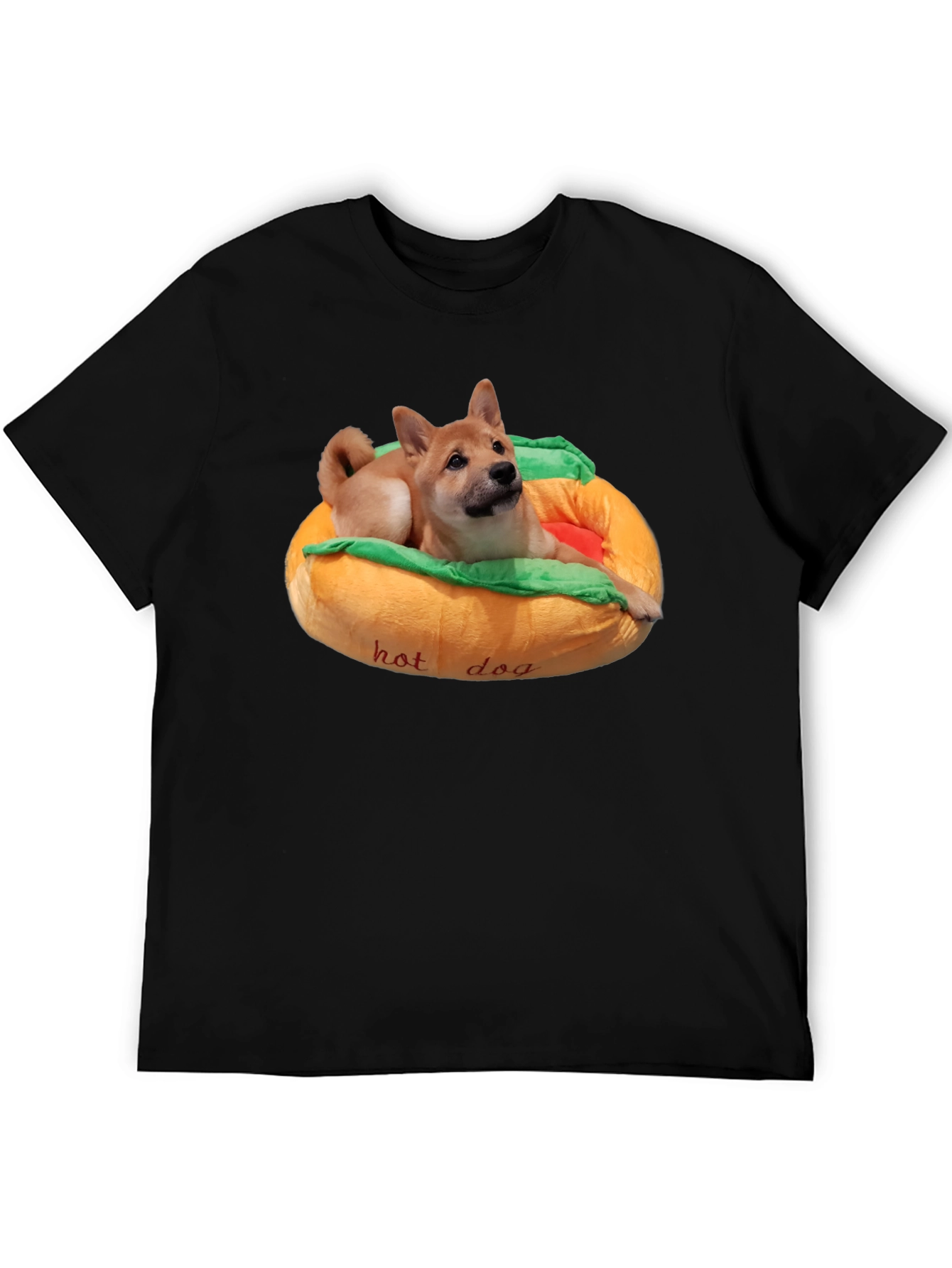 Dog in Hotdog Bed T-Shirt