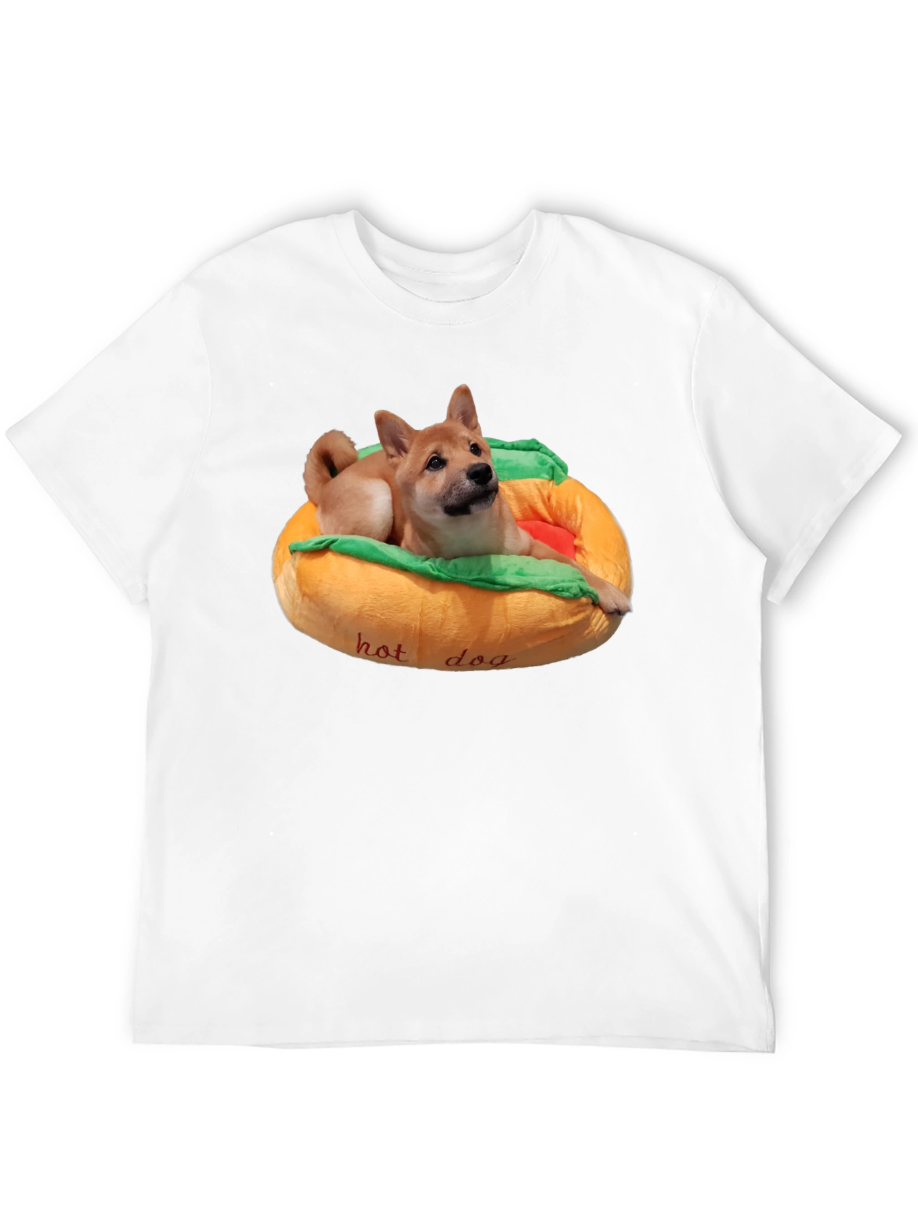 Dog in Hotdog Bed T-Shirt