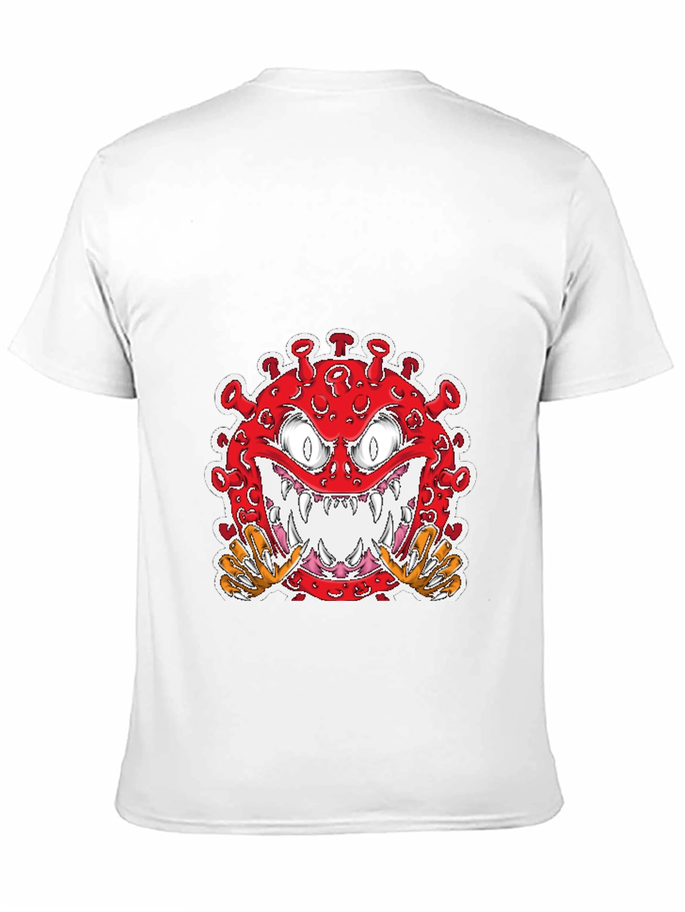 Cartoon Virus Graphic T-Shirt - Mens Black Tee