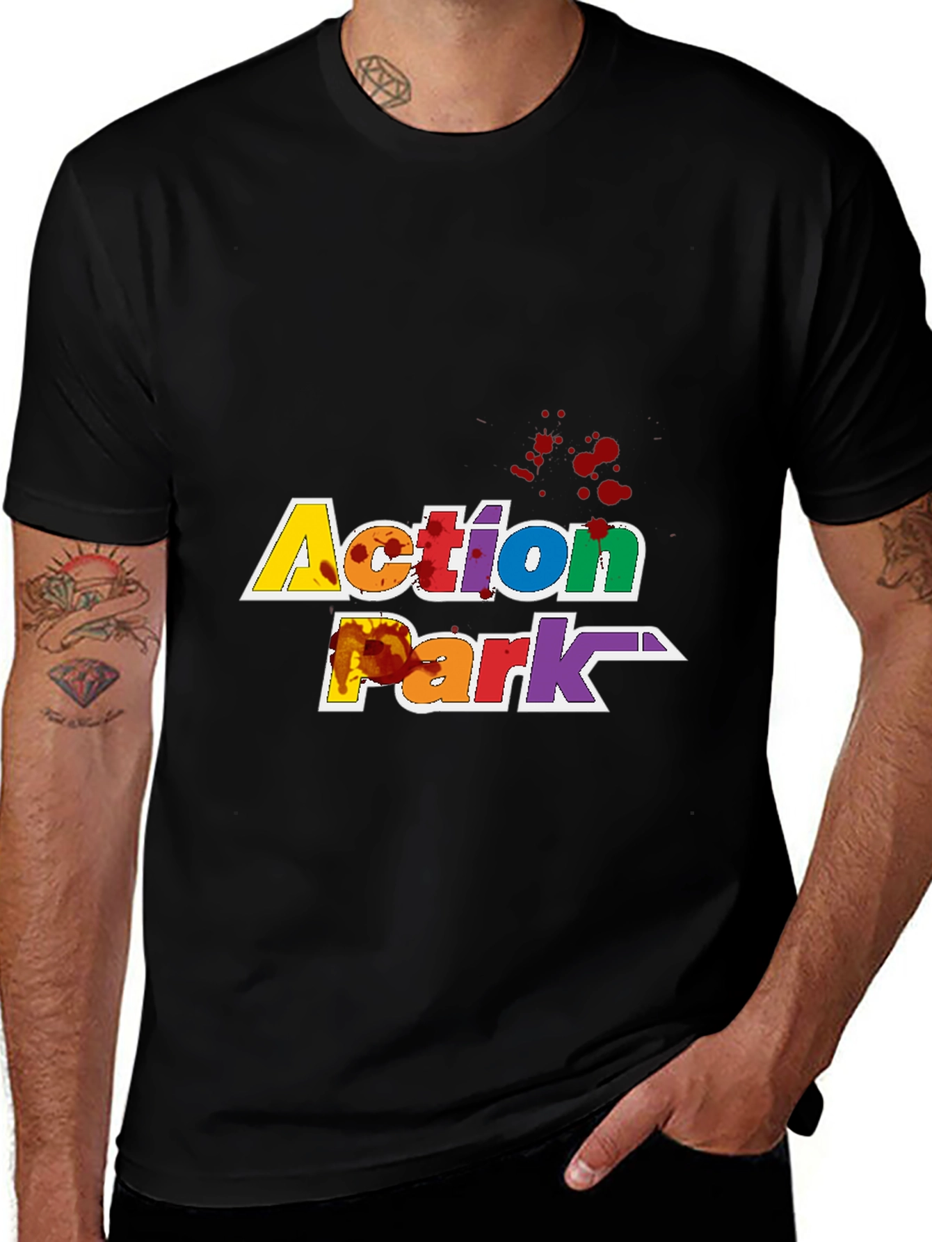 Action Park T-Shirt Black Graphic Tee