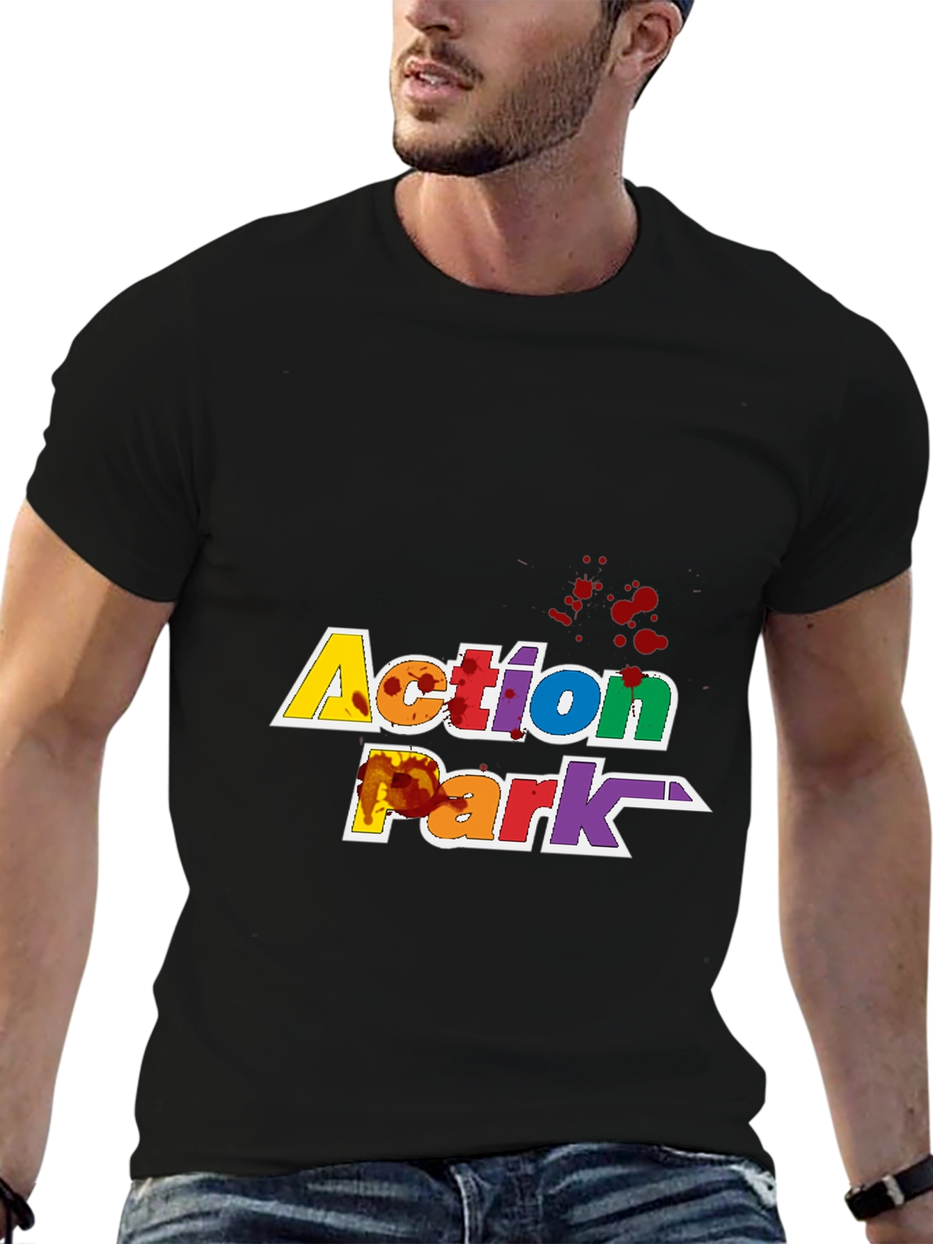 Action Park T-Shirt Black Graphic Tee