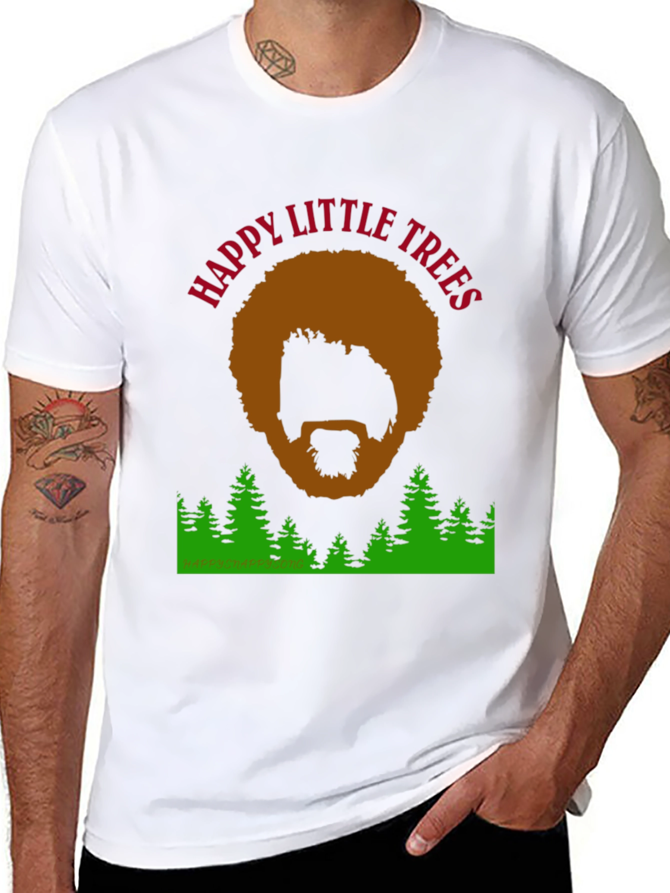 Happy Little Trees Graphic T-Shirt