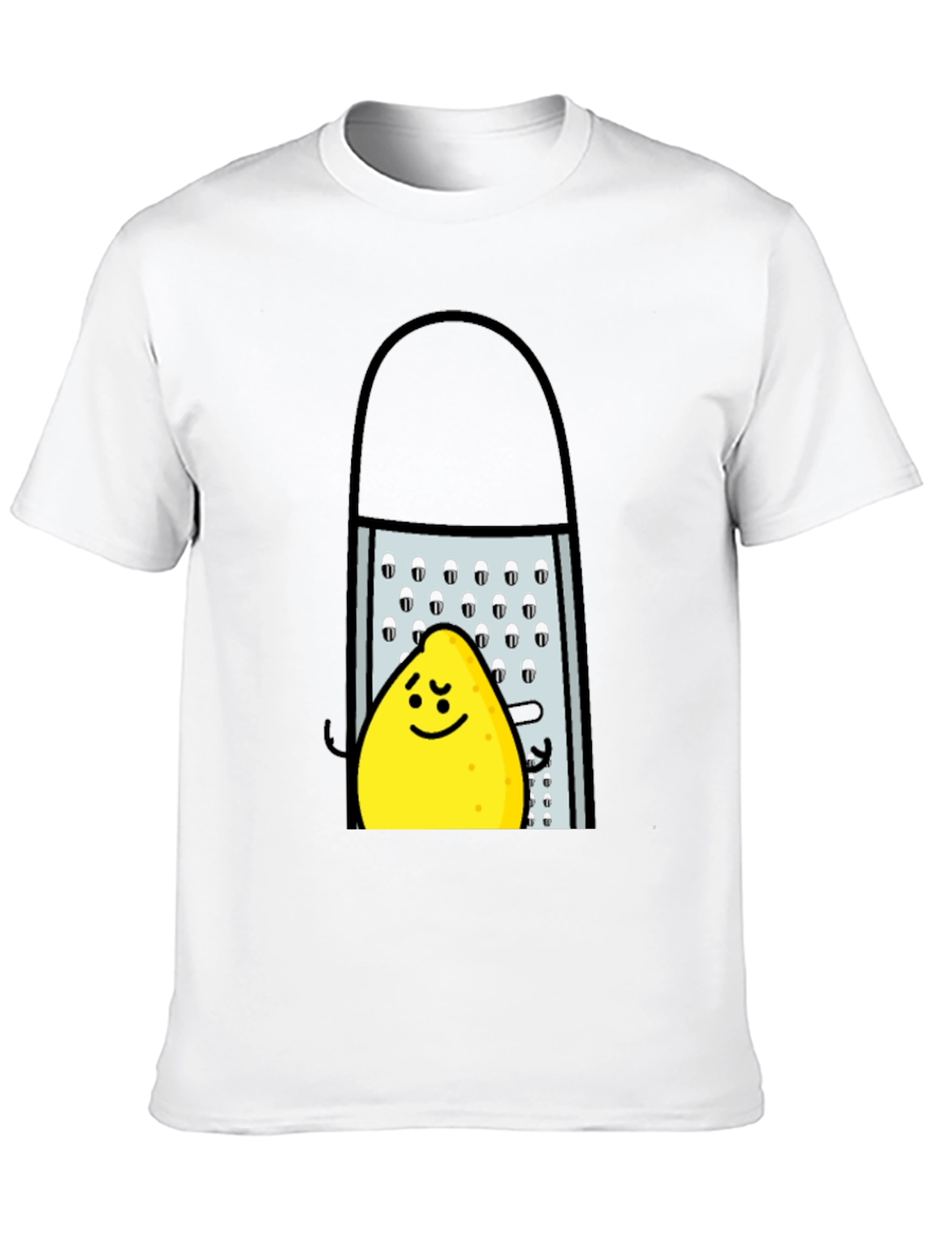 Funny Grated Lemon T-Shirt - Black Cotton Tee