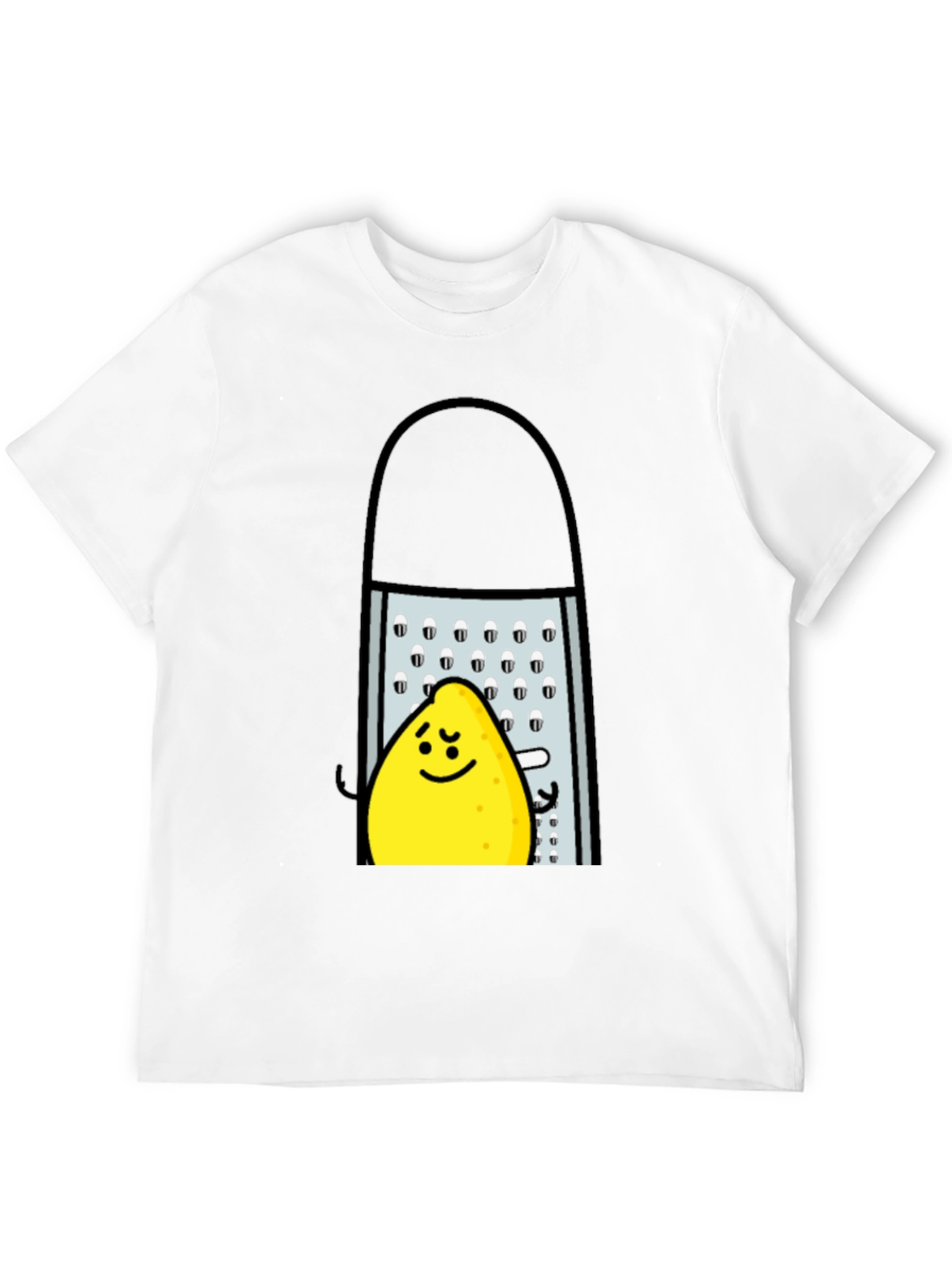 Funny Grated Lemon T-Shirt - Black Cotton Tee