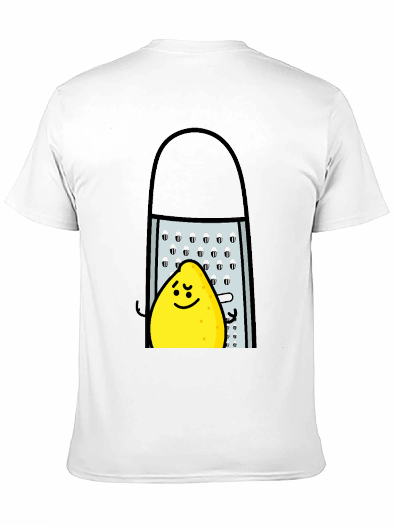 Funny Grated Lemon T-Shirt - Black Cotton Tee