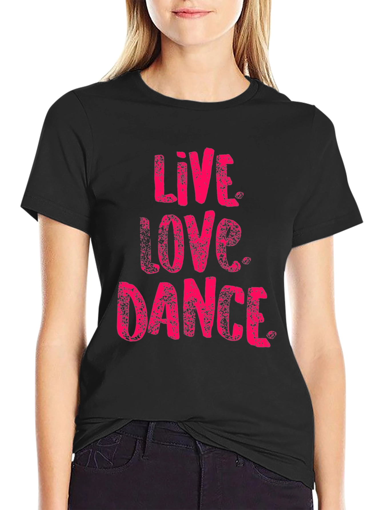 Live Love Dance Black Graphic T-Shirt