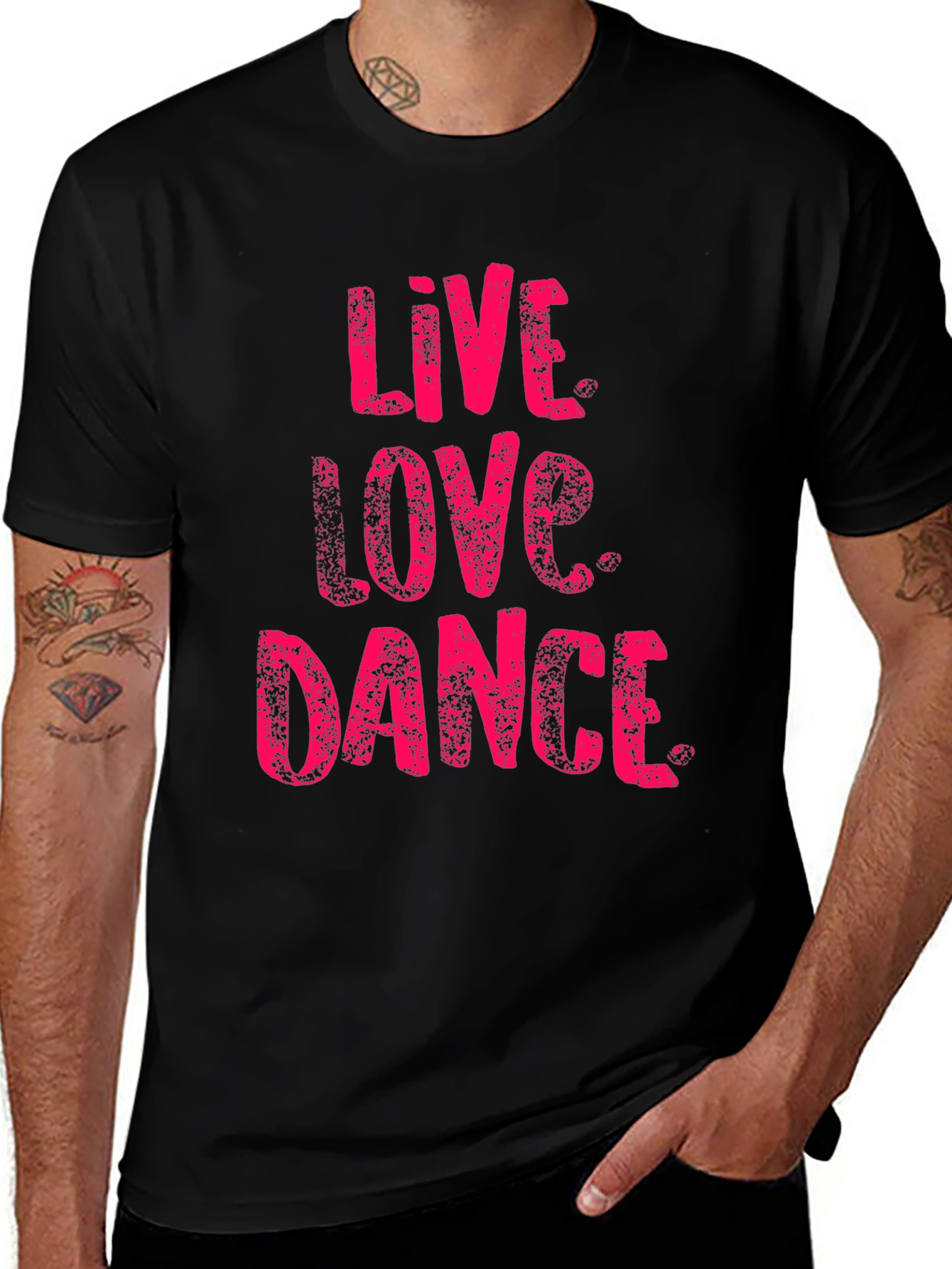 Live Love Dance Black Graphic T-Shirt