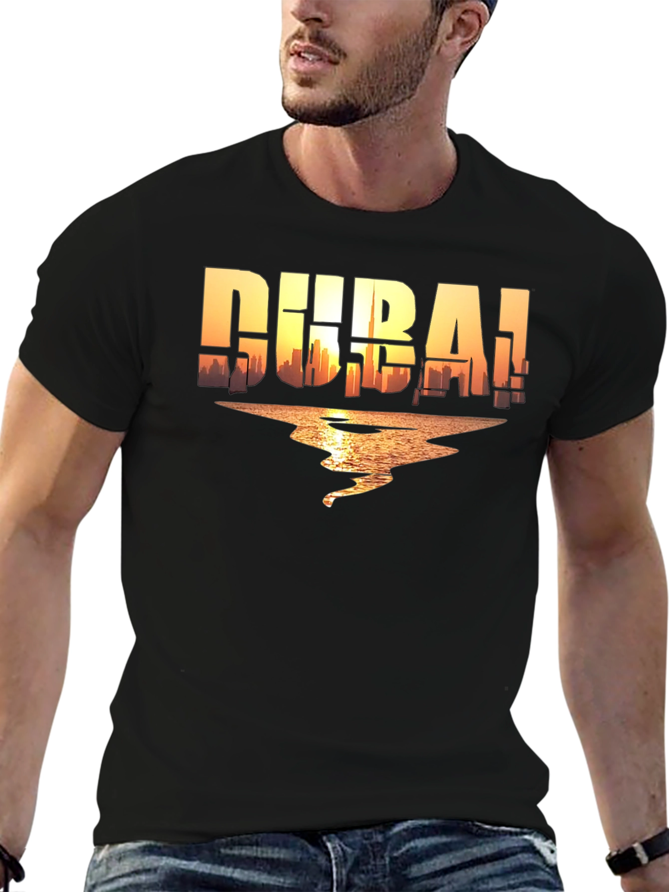 Dubai Graphic T-Shirt - Skyline Design Stylish City Apparel