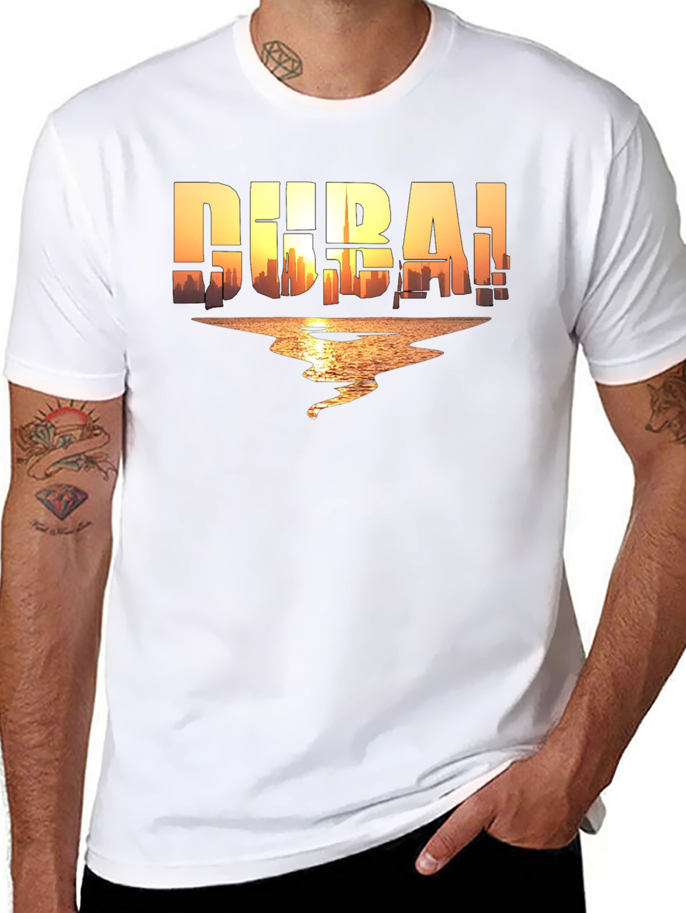 Dubai Graphic T-Shirt - Skyline Design Stylish City Apparel