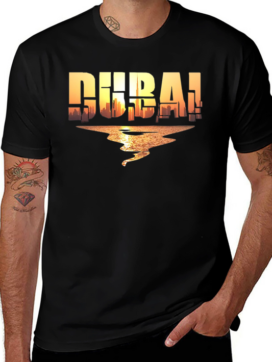 Dubai Graphic T-Shirt - Skyline Design Stylish City Apparel