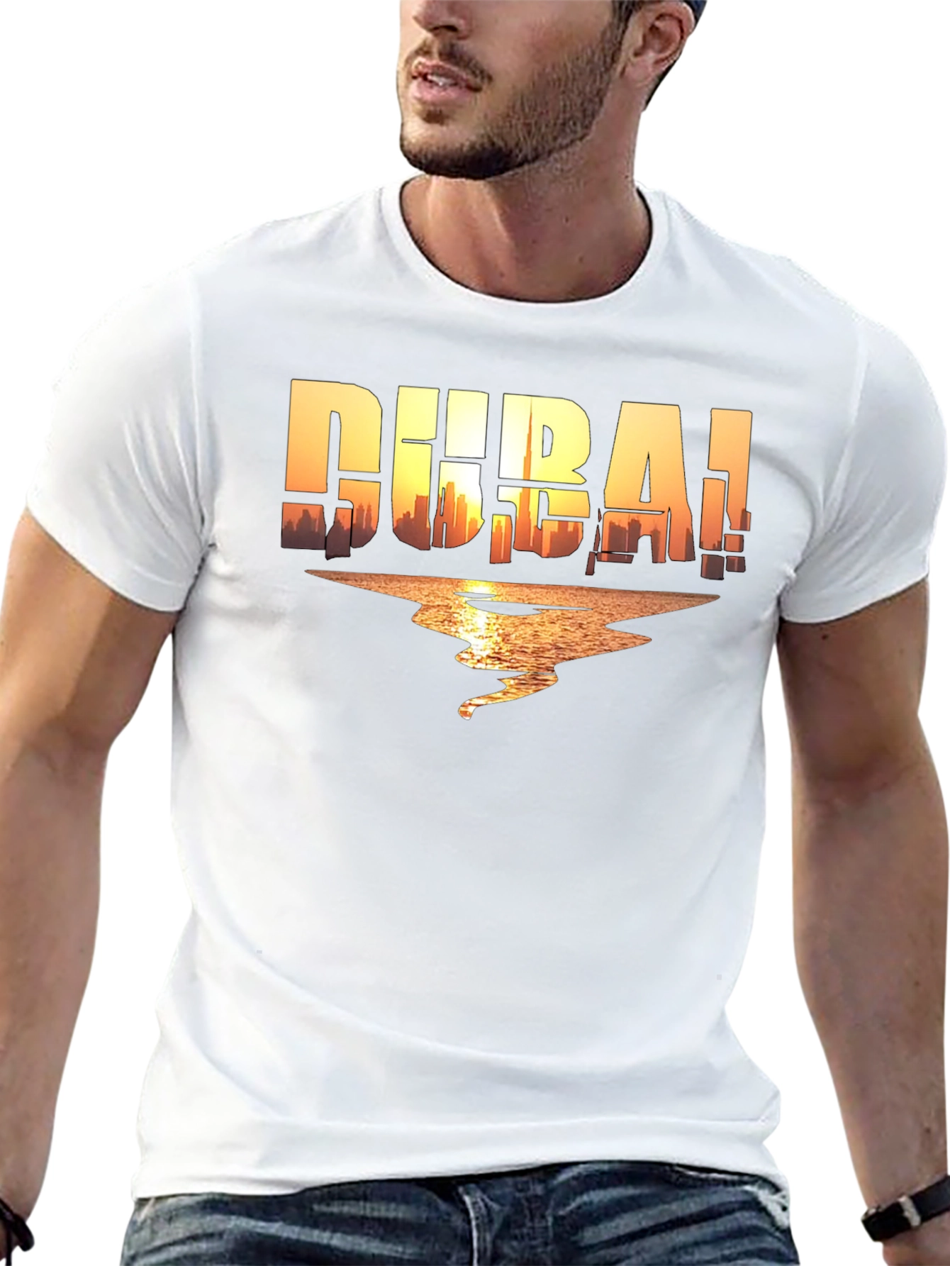 Dubai Graphic T-Shirt - Skyline Design Stylish City Apparel