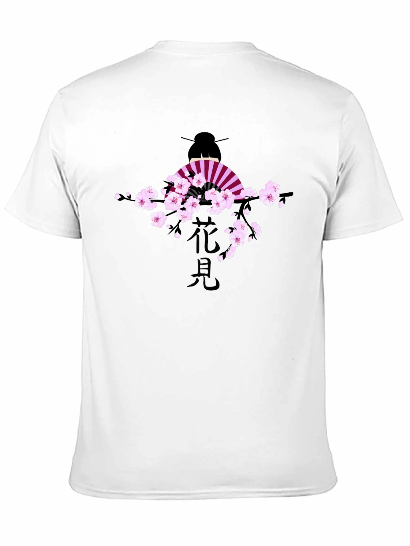 Geisha Cherry Blossom Graphic T-Shirt
