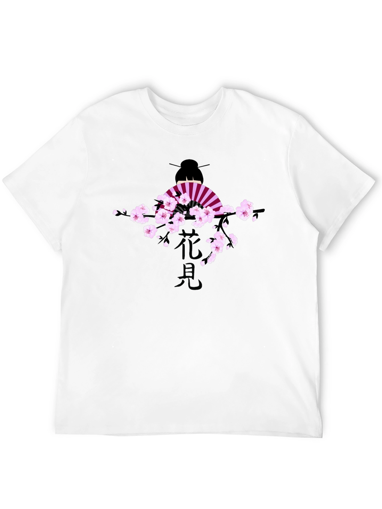 Geisha Cherry Blossom Graphic T-Shirt