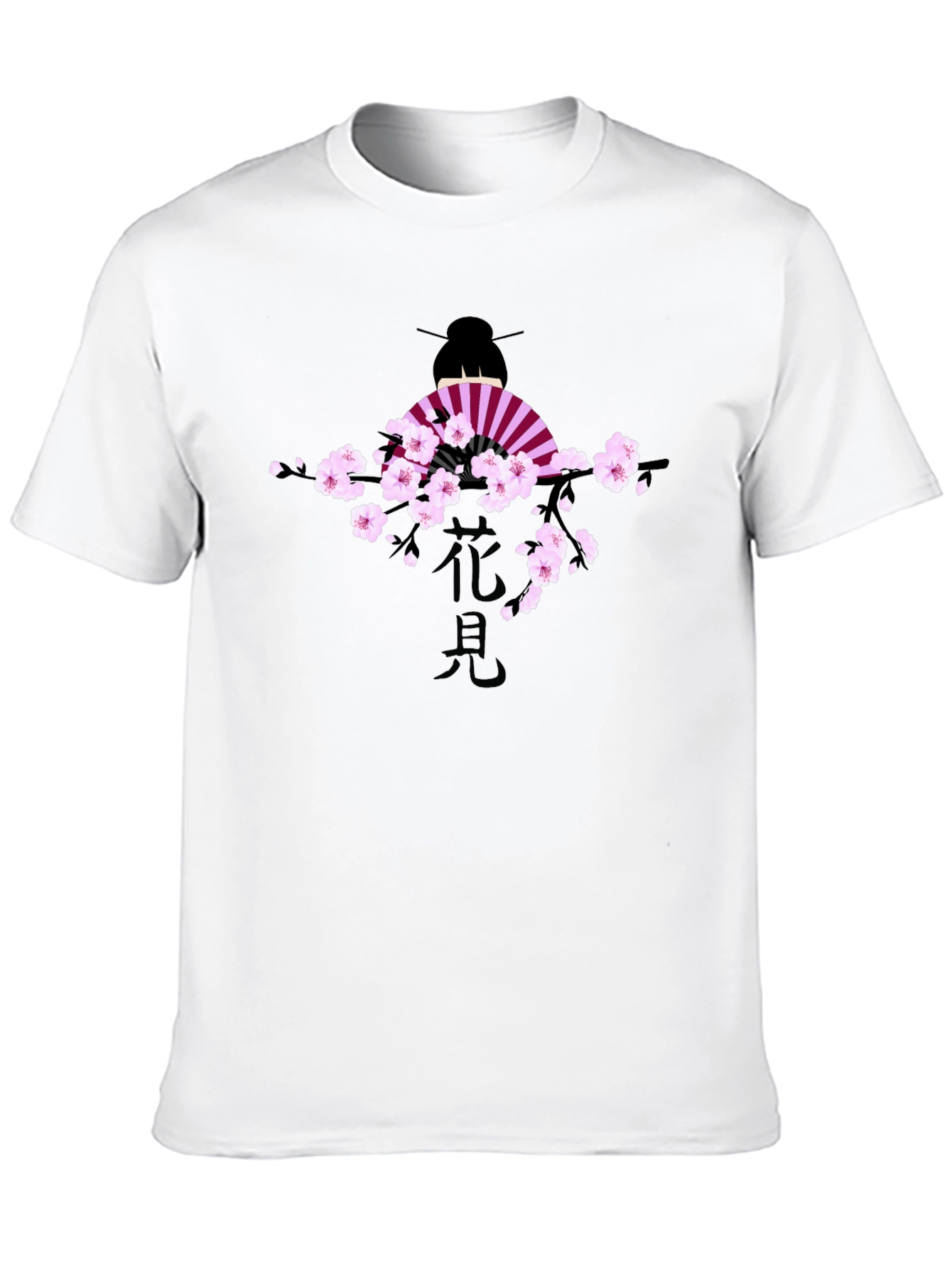 Geisha Cherry Blossom Graphic T-Shirt