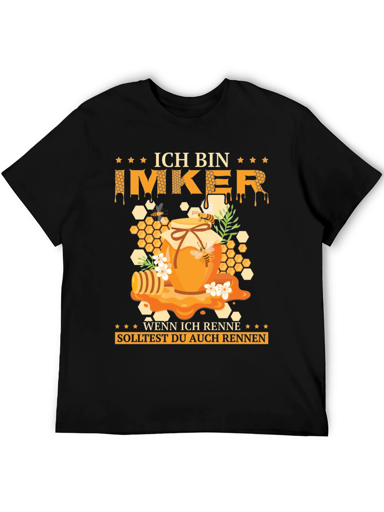 Ich Bin Imker T-Shirt - Honeycomb Bee Design