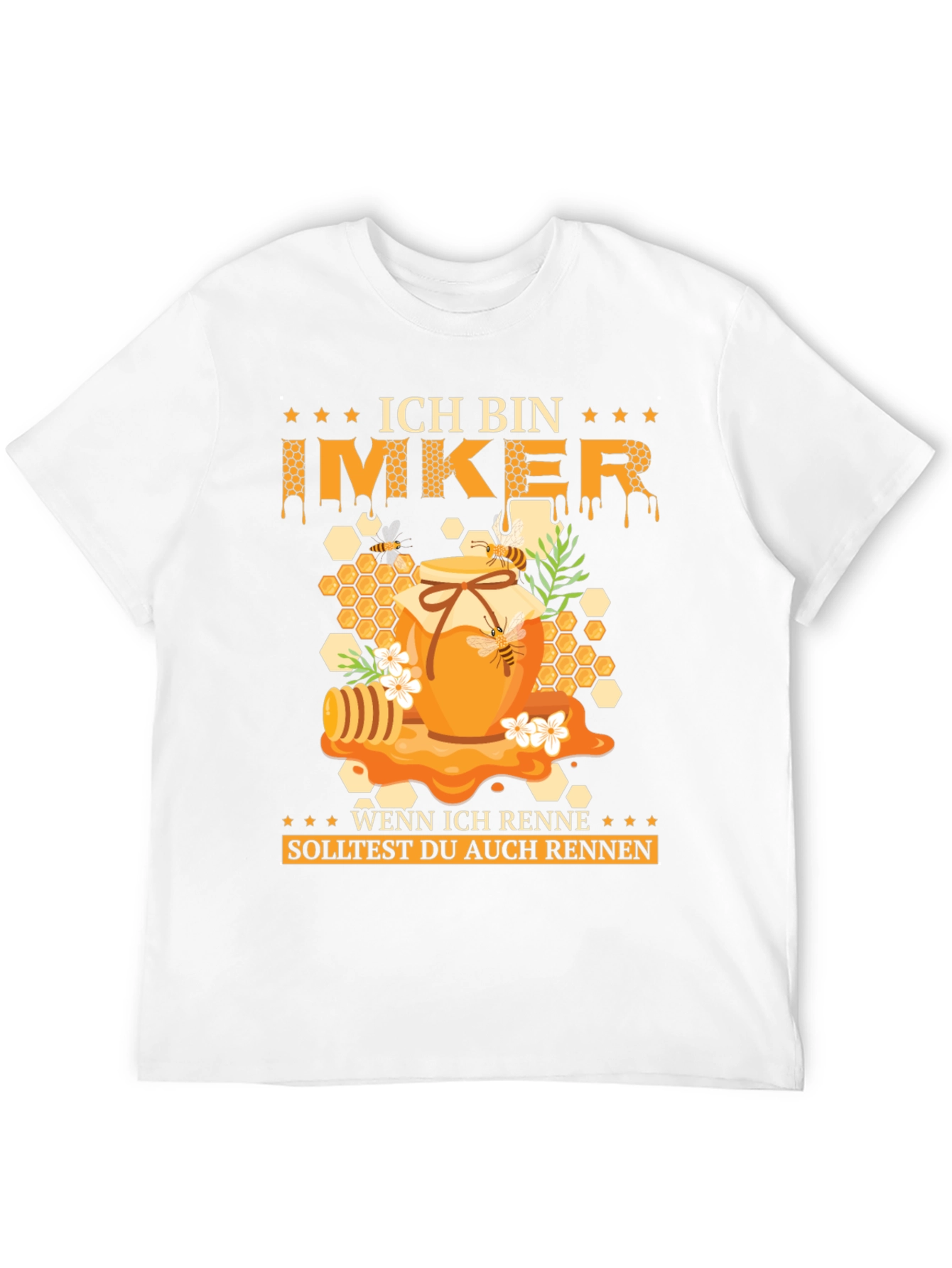 Ich Bin Imker T-Shirt - Honeycomb Bee Design