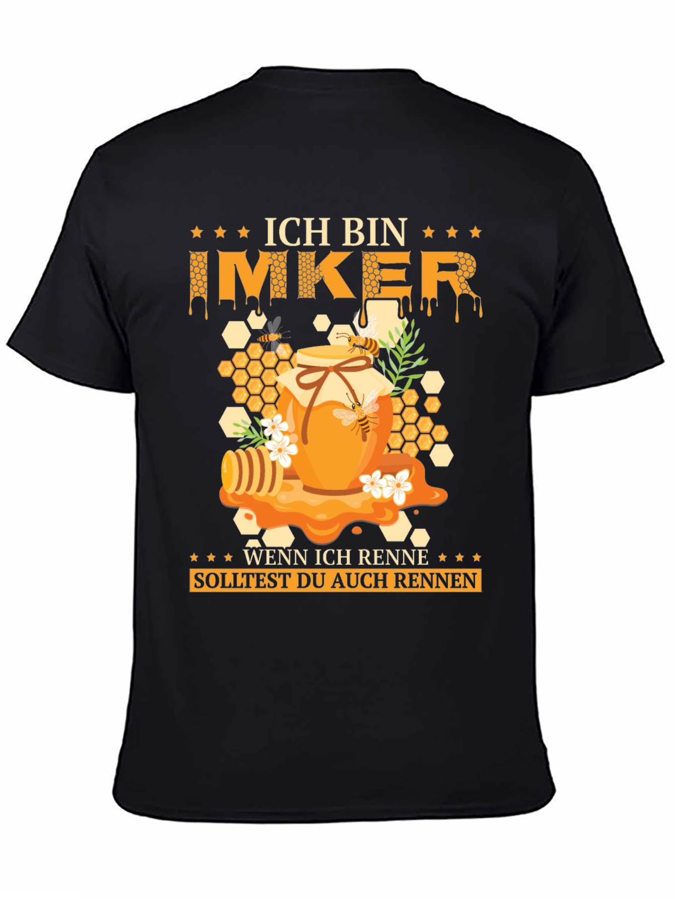 Ich Bin Imker T-Shirt - Honeycomb Bee Design