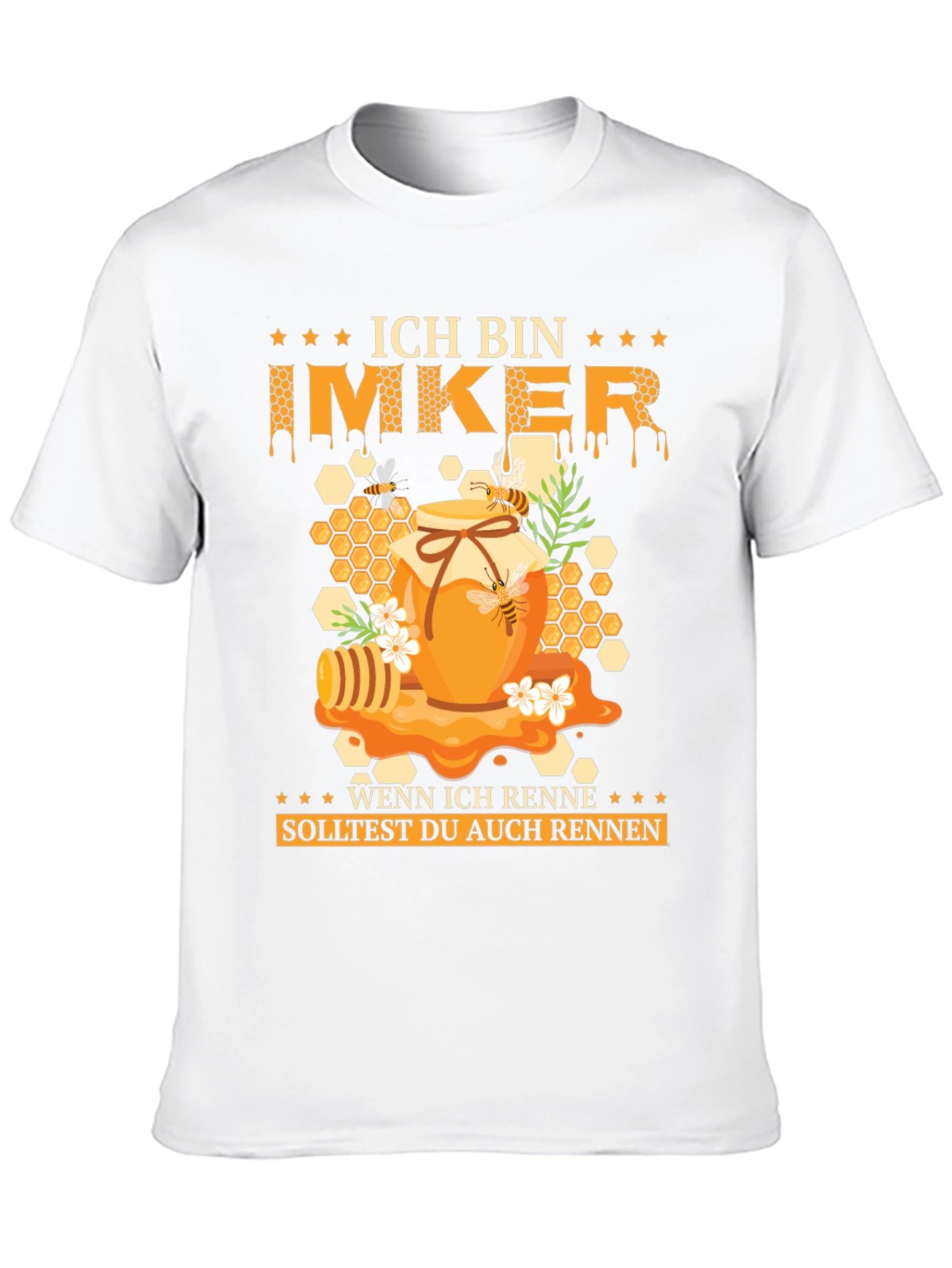 Ich Bin Imker T-Shirt - Honeycomb Bee Design