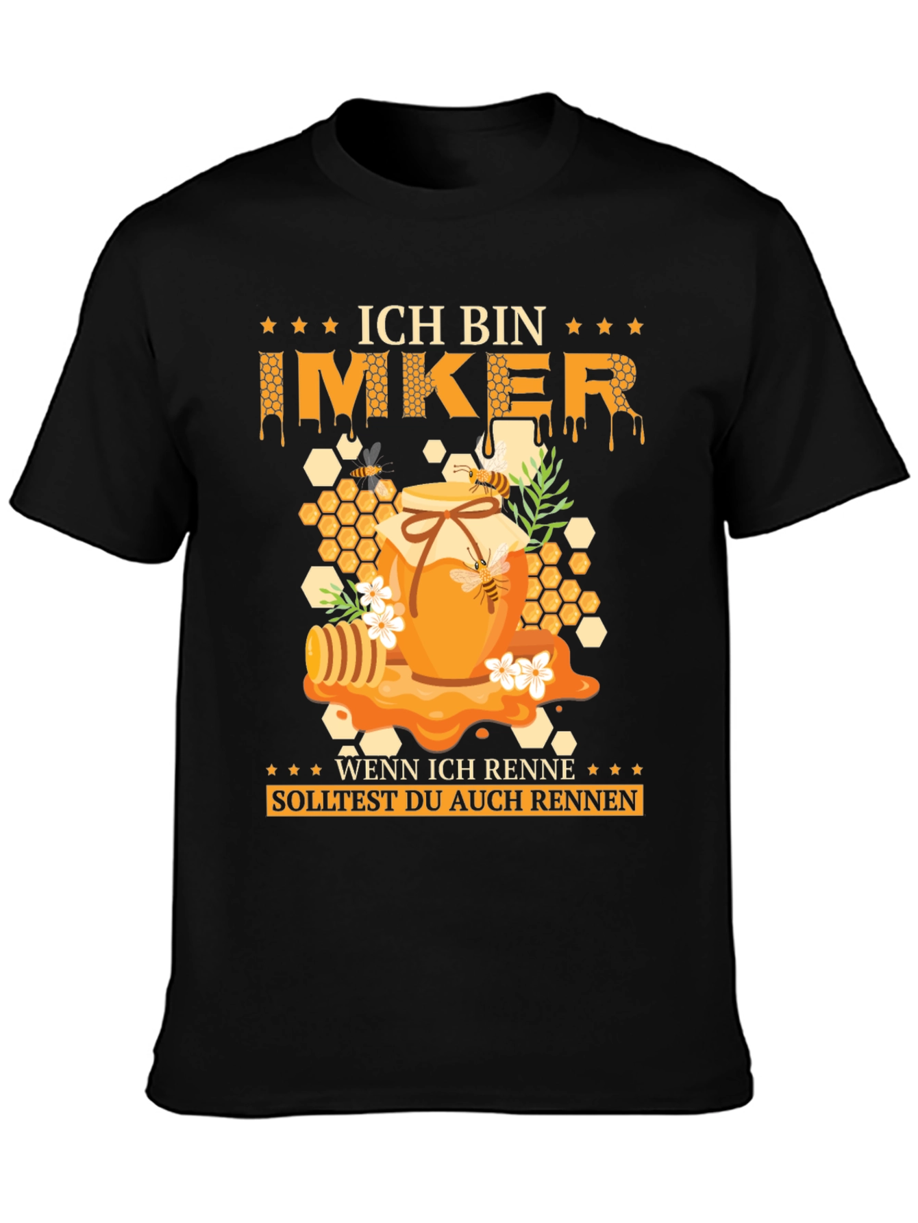Ich Bin Imker T-Shirt - Honeycomb Bee Design