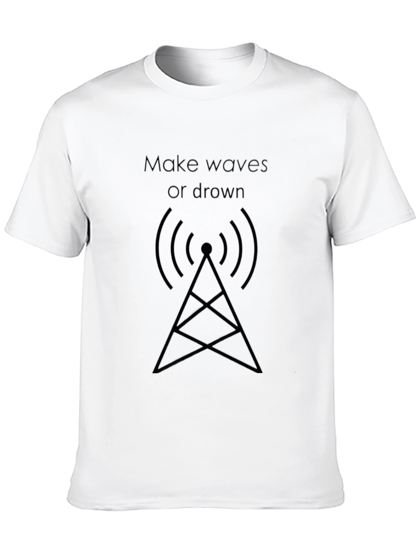 Make Waves T-Shirt: Stylish Mens Black Tee