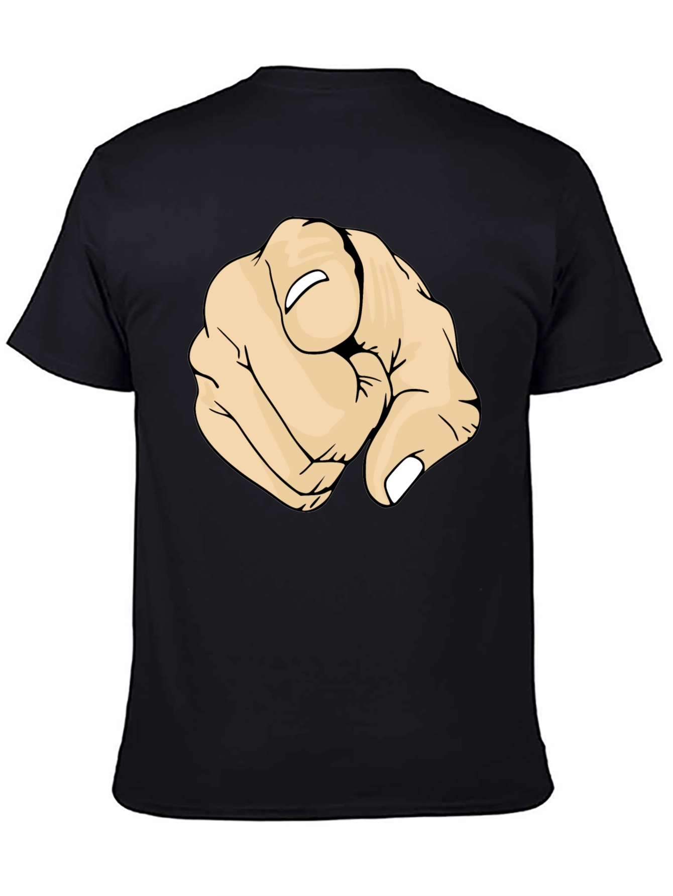 Pointing Finger Graphic Black T-Shirt