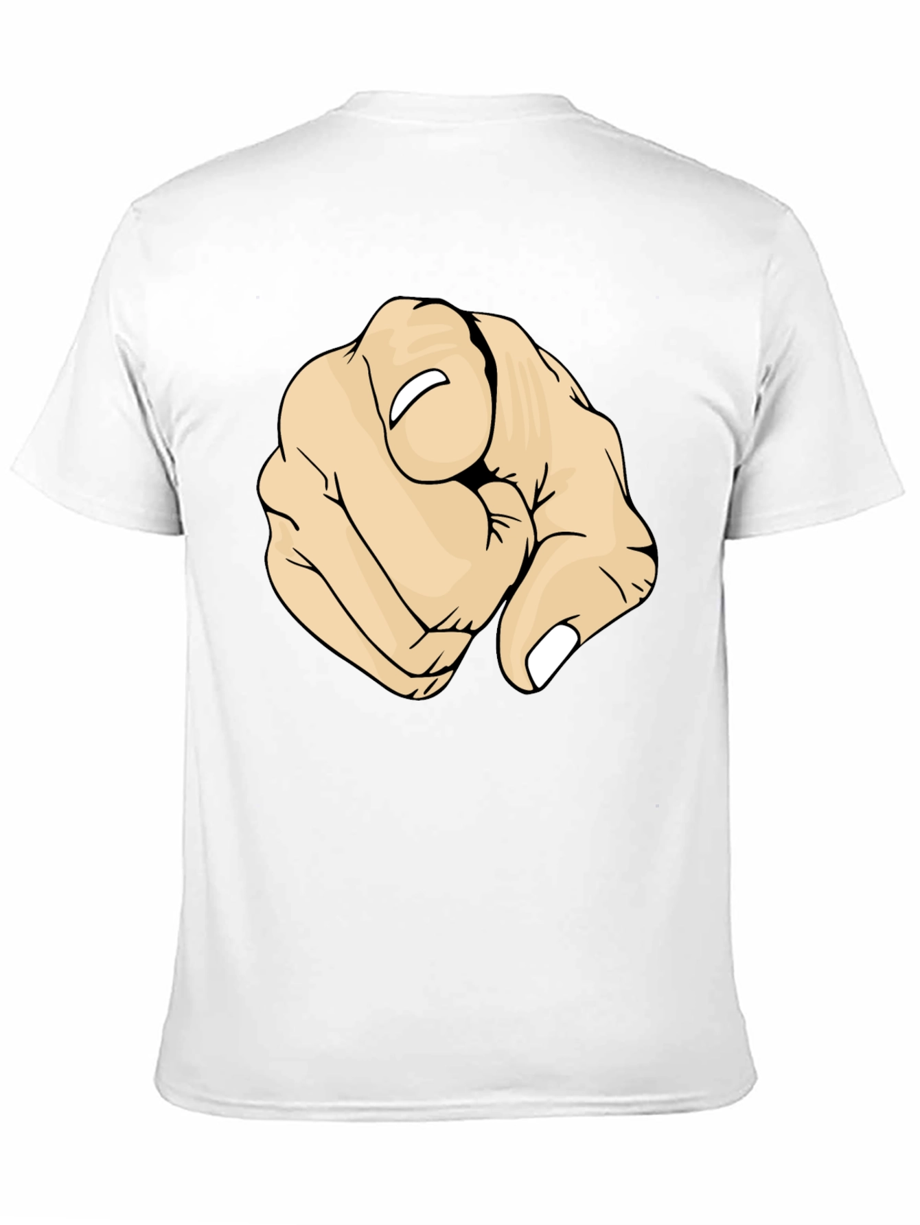 Pointing Finger Graphic Black T-Shirt