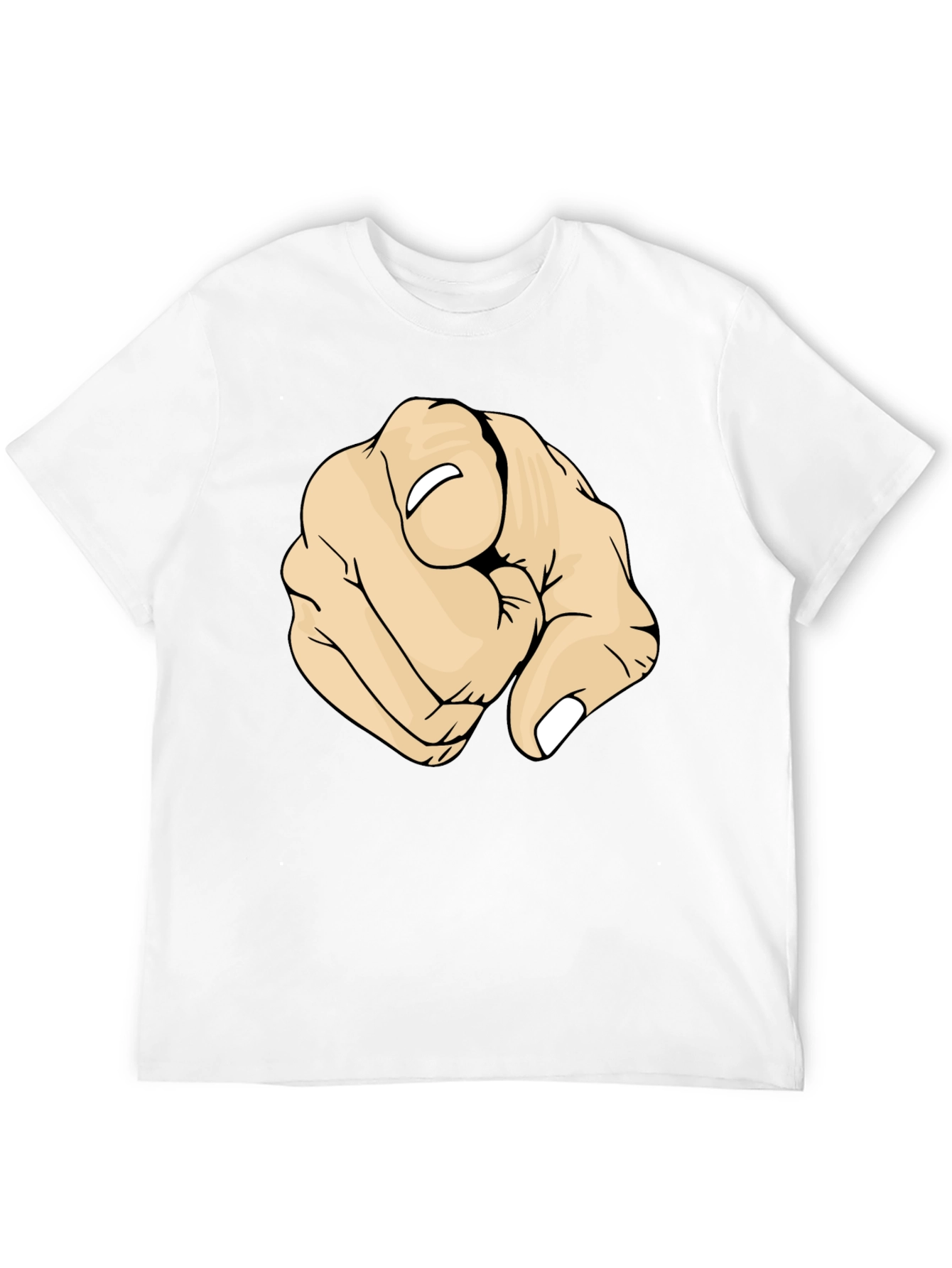 Pointing Finger Graphic Black T-Shirt