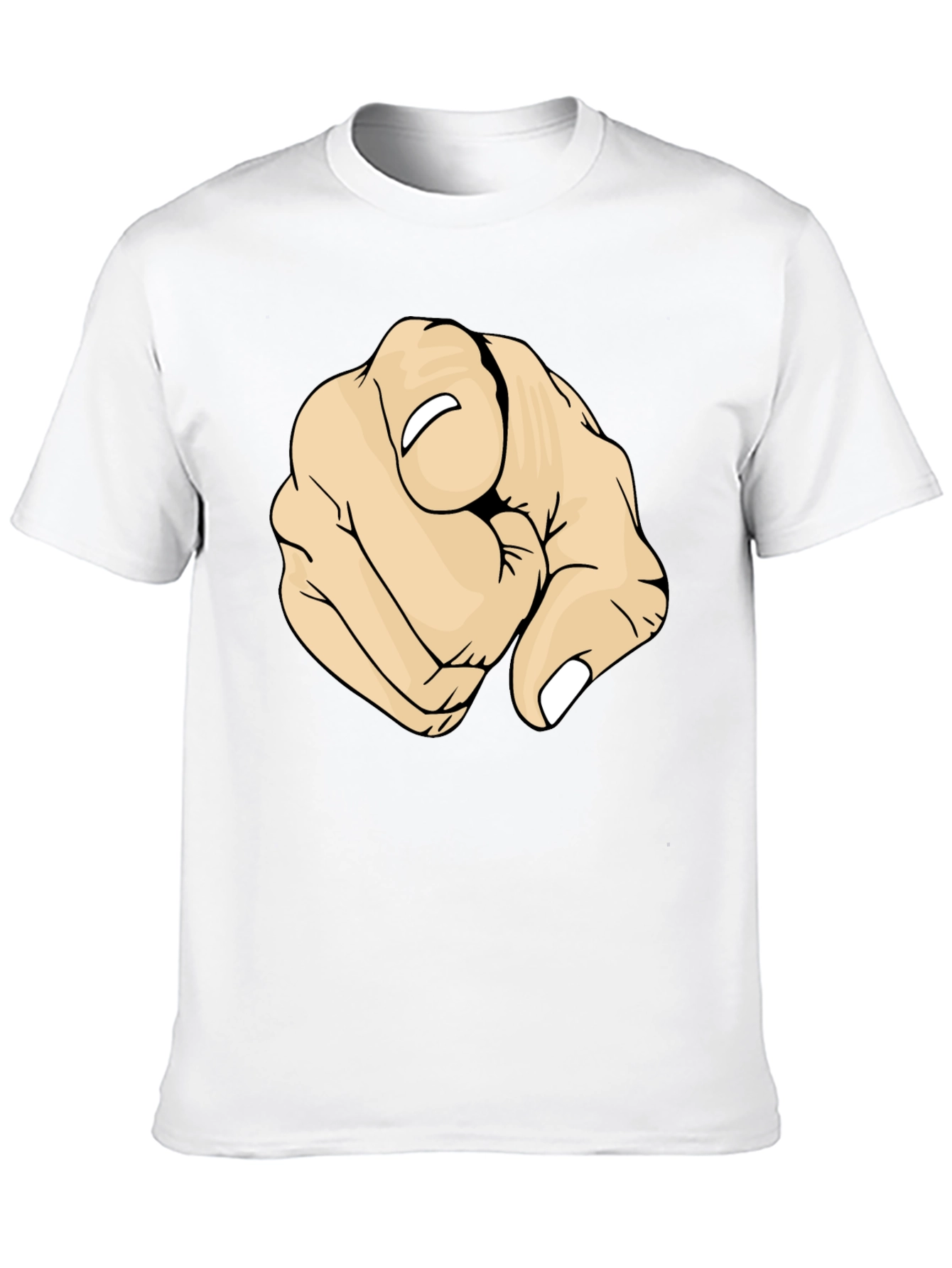 Pointing Finger Graphic Black T-Shirt