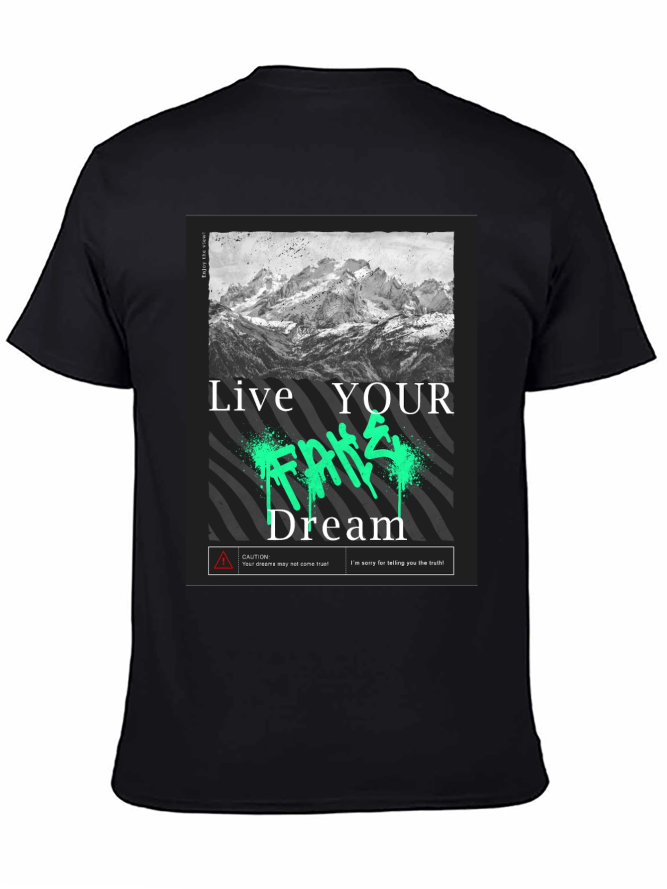 Live Your Dream Graphic T-Shirt - Black