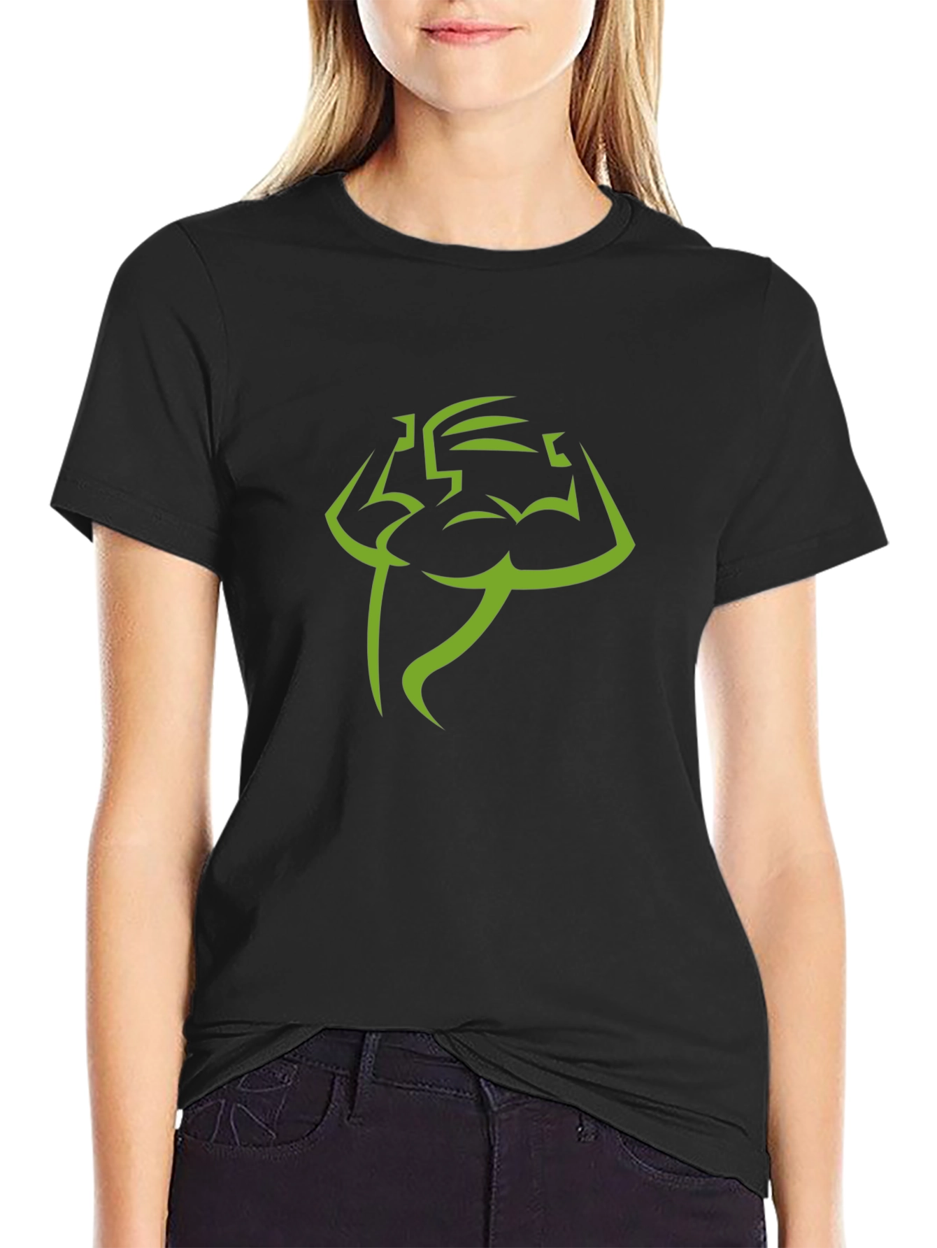 Muscle Man Black T-Shirt - Fitness Graphic Tee