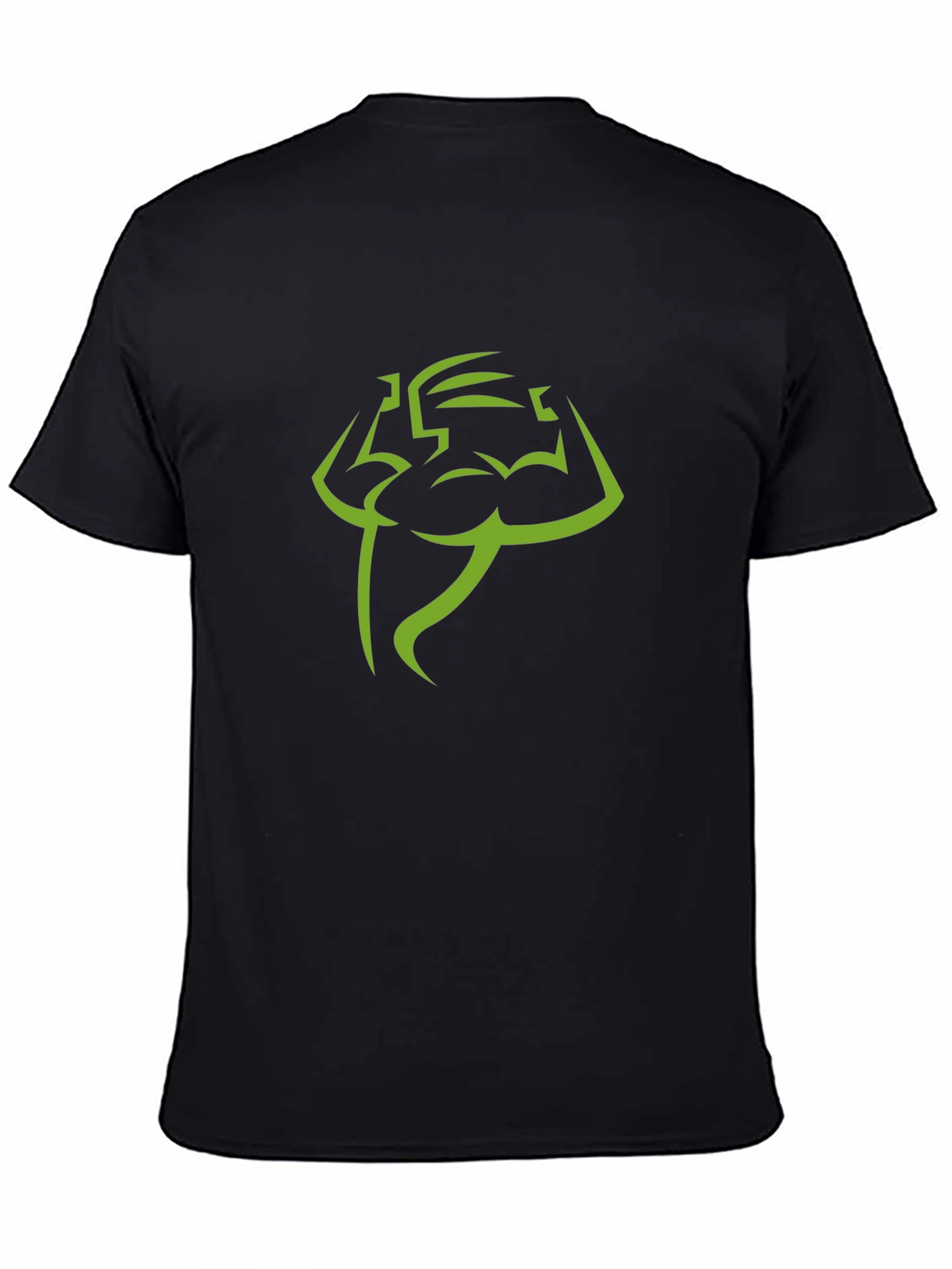 Muscle Man Black T-Shirt - Fitness Graphic Tee