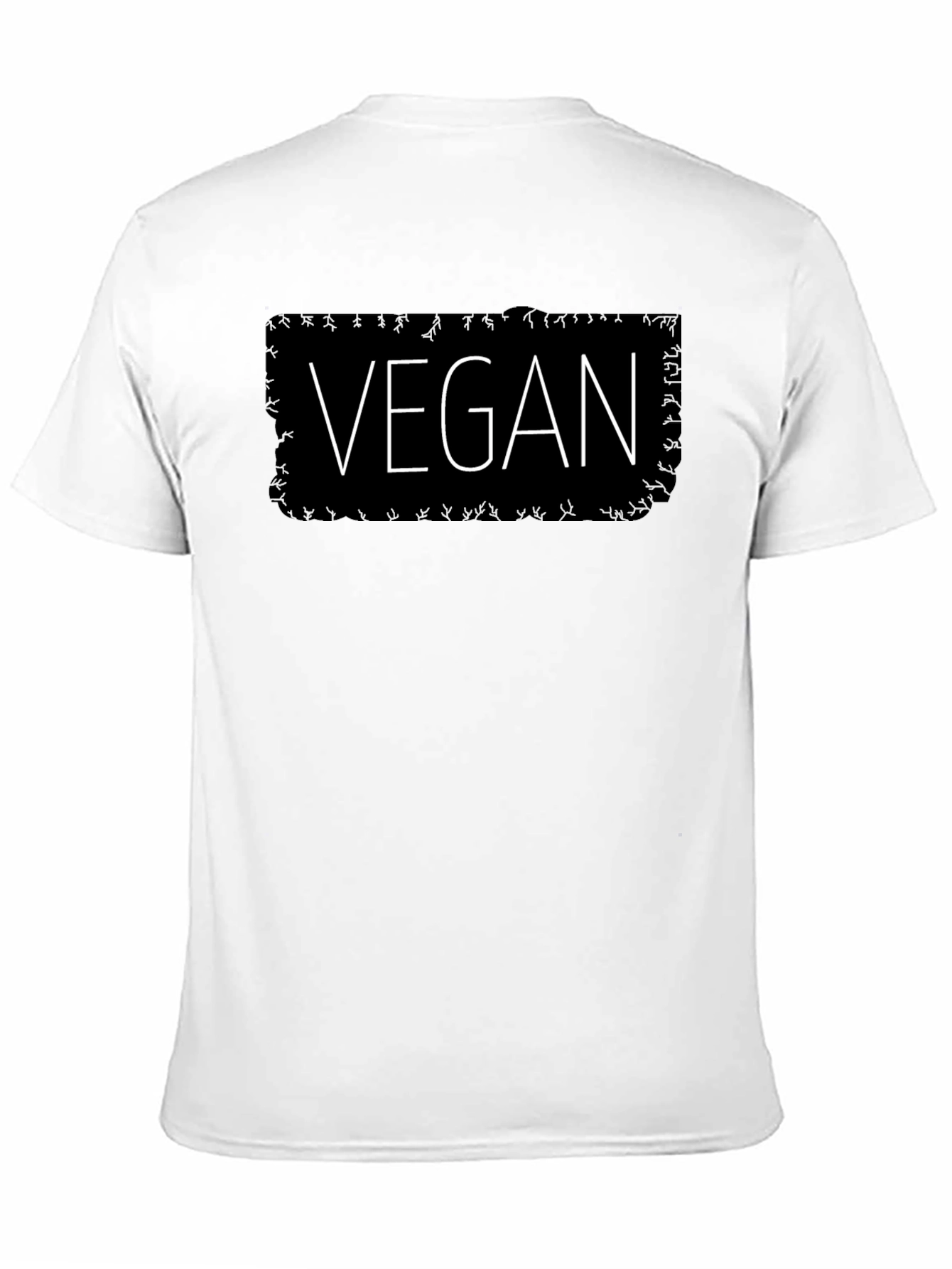 Vegan Statement T-Shirt - Classic Black Crew Neck Tee